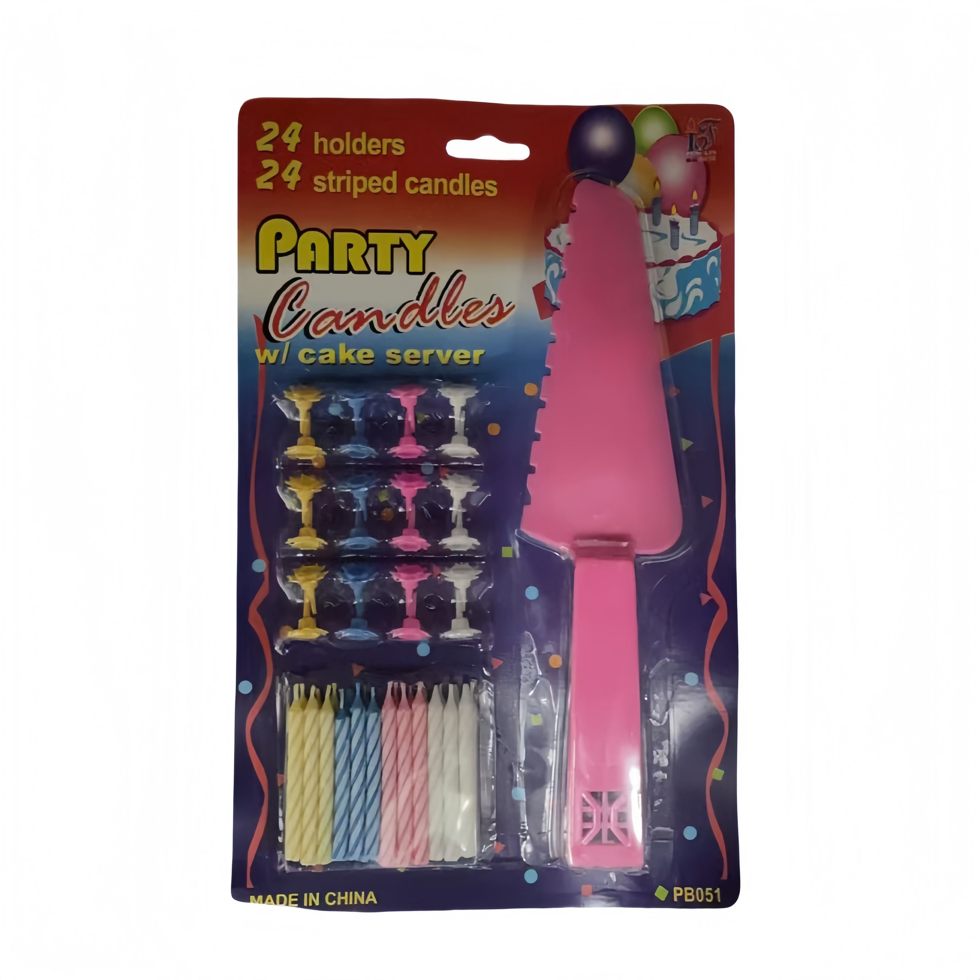 4 Sets of Party candles with Cake server sets 5
