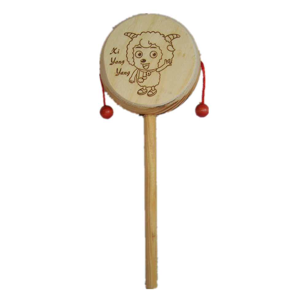 2x wooden hand swinging tambourine