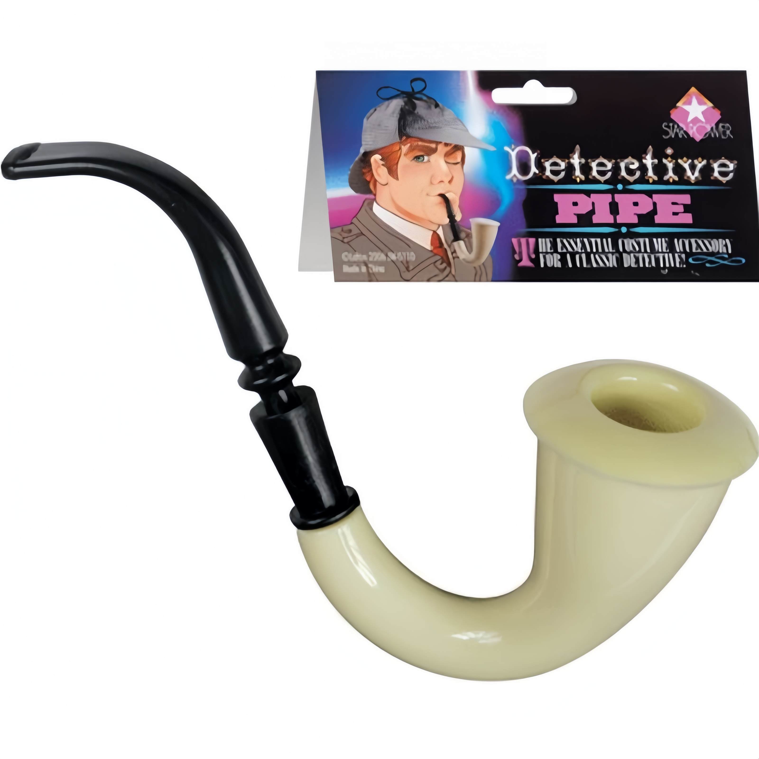 2x DETECTIVE PIPES Sailor Captain Fancy Dress Costume Fancy Dress Sherlock Holmes 4