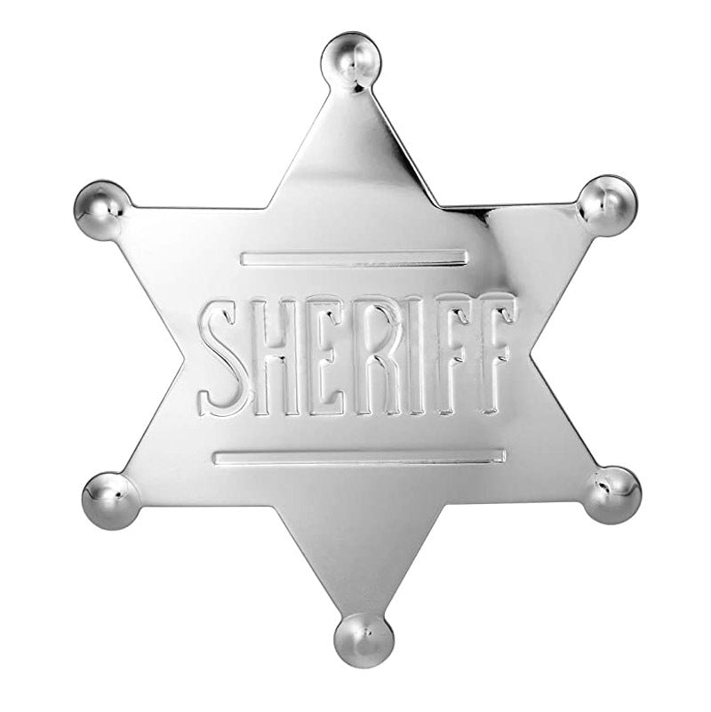 METAL SHERIFF BADGE ASSORTED COLOURS - Bronze 3