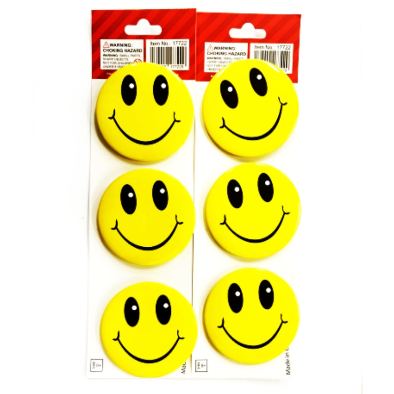 Smiley face badges - Medium 3.9cm 6