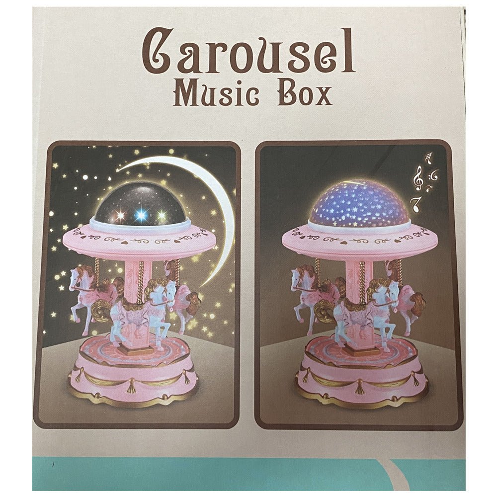 Pink Music Box Musical Carousel Horse LED Carousel Toy Child Birthday Xmas Gift 5