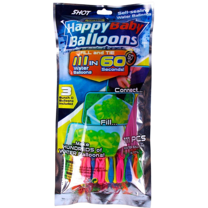 6 x Bunches Of water Balloons total 111 pack Rapid-Filling Self-Sealing Water Balloons 3