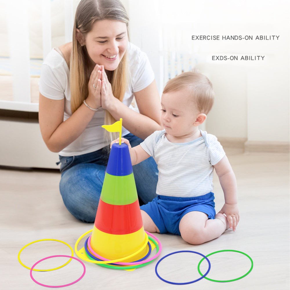 Kids Outdoor Sport Toys Funny Ring Toss Game Home Educational Toys 4