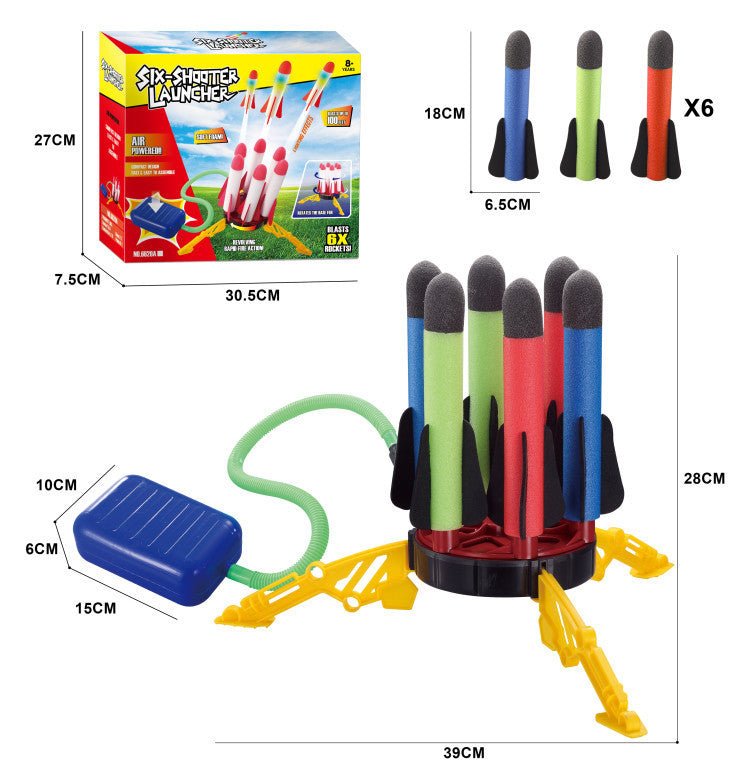 Air Power Foam Rocket Shoot Up Stomp Launcher Kids Outdoor Activities Toys 4