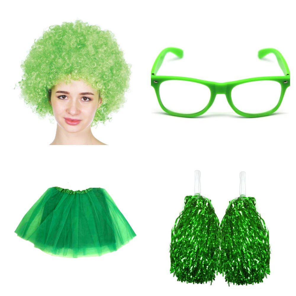 School house carnival colour celebrates kit Wig Glasses Tutus and Pom Poms - Blue 9