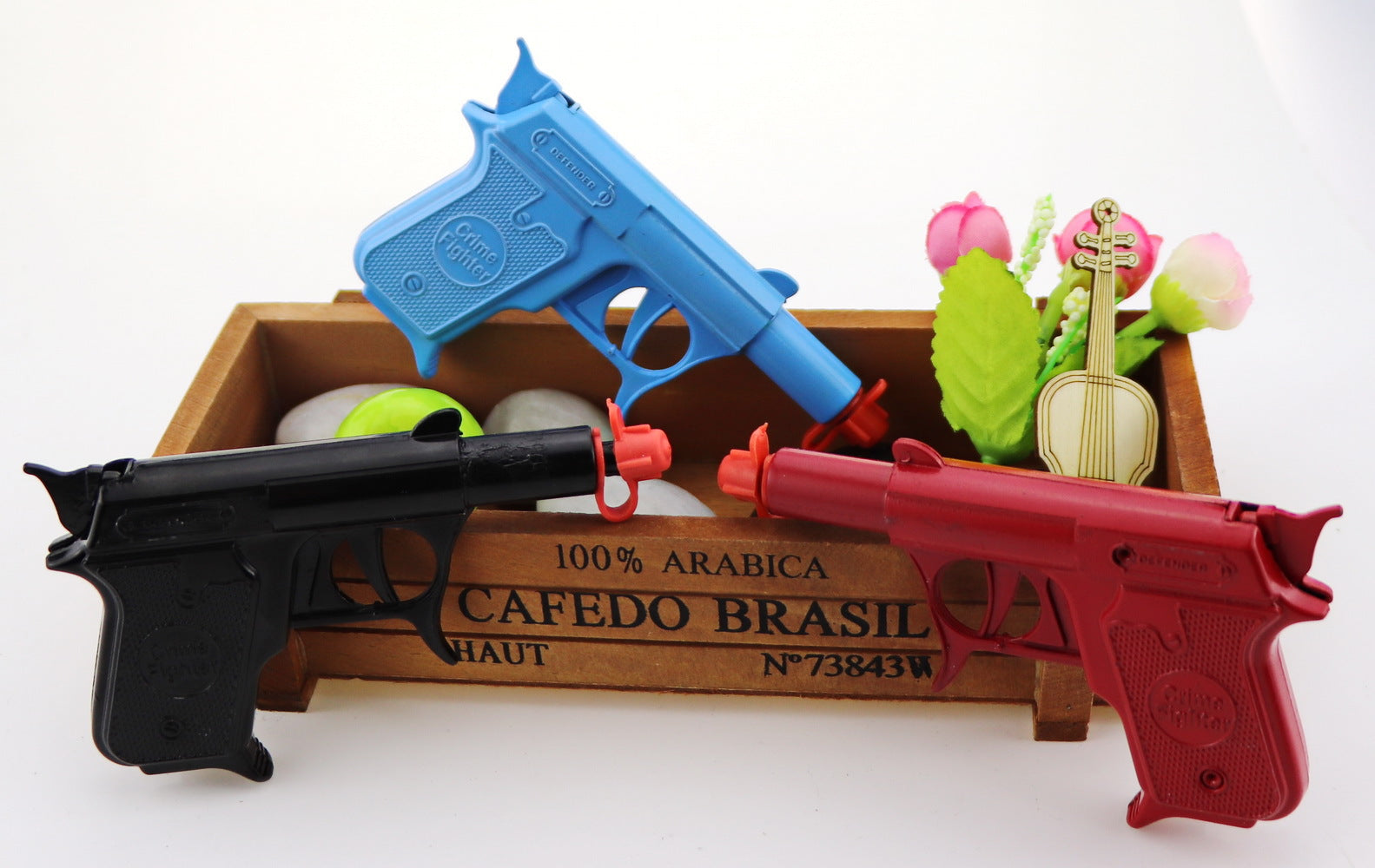 2 PCs of Diecast metal spud gun pack red + black - 1 Red+1 Black 4