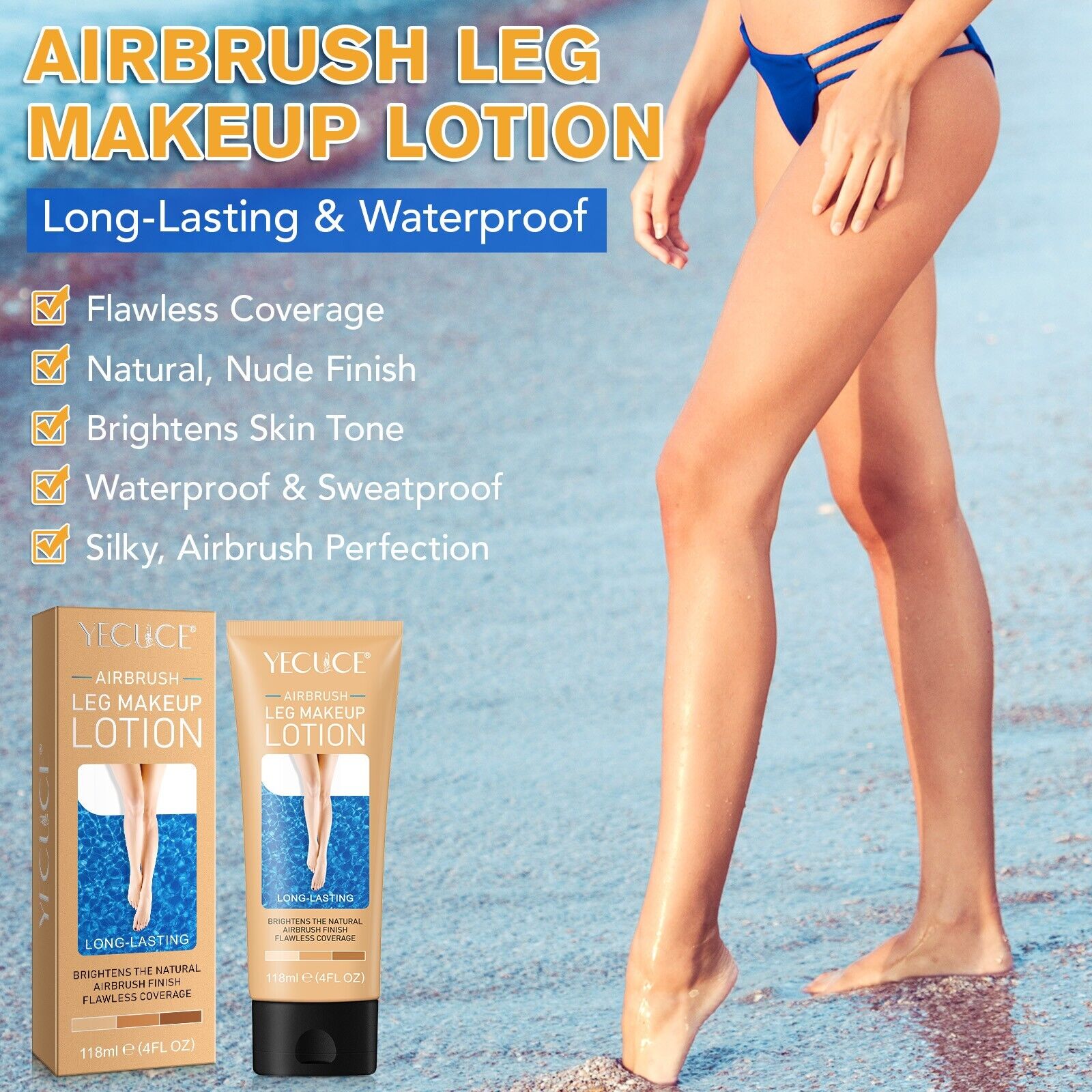 Airbrush Leg Makeup Lotion 01 Fair skin 118ml 3