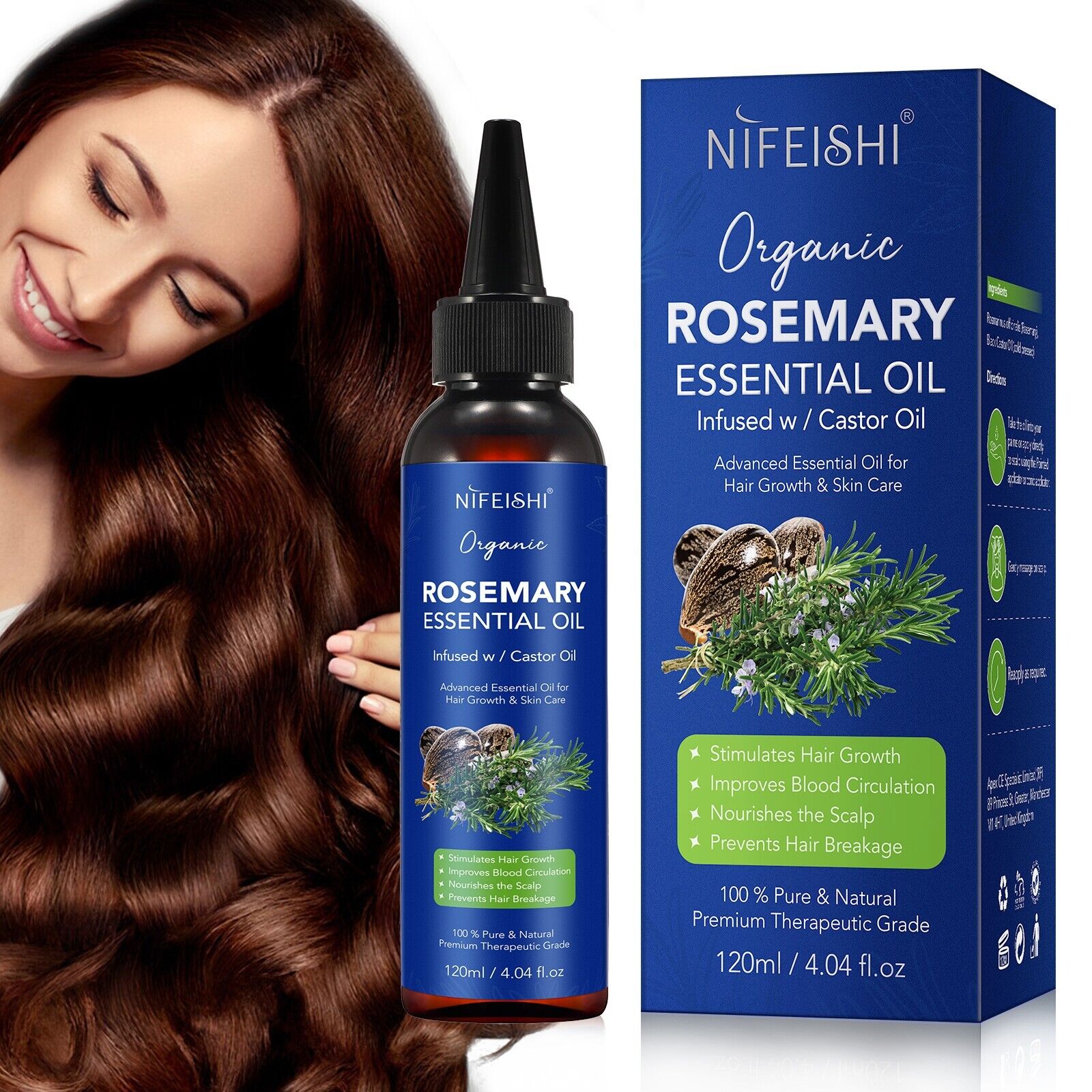 nifeishi organic rosemary essential oil 120 ml 3