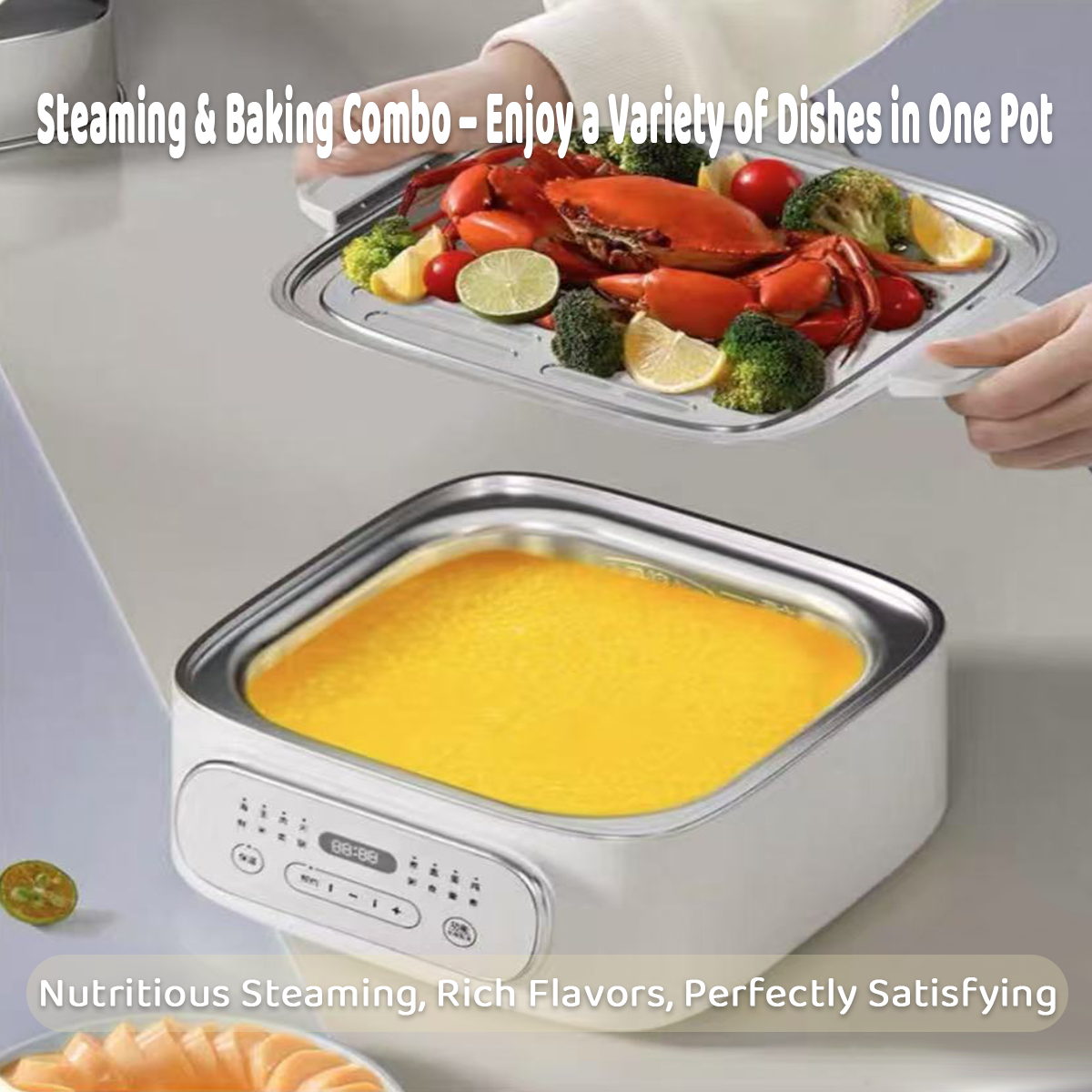 Hoper Layer Multifunctional Three-layer Stainless Steel Steamer AU Modeal 4