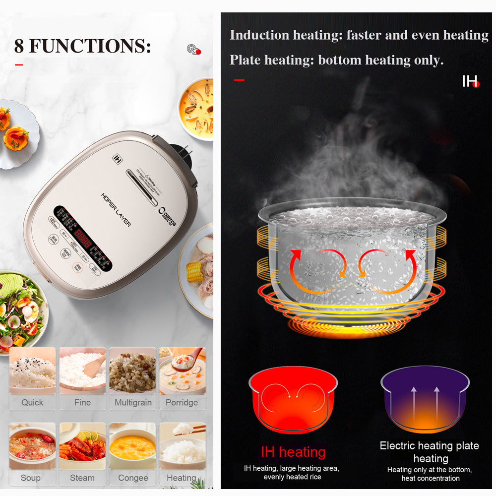 Hoper Layer 4L Electric Rice Cooker IH Heating Zero Coating Non-stick Technology 3