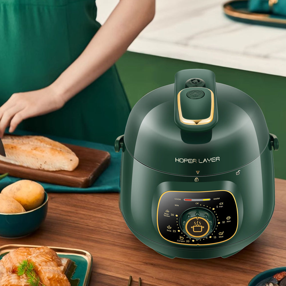 Hoper Layer Mini Electric Pressure Cooker – HL-MP160 3-Cup Small Rice Cooker 4