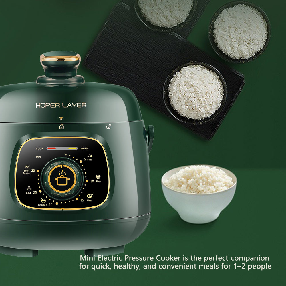 Hoper Layer Mini Electric Pressure Cooker – HL-MP160 3-Cup Small Rice Cooker 6