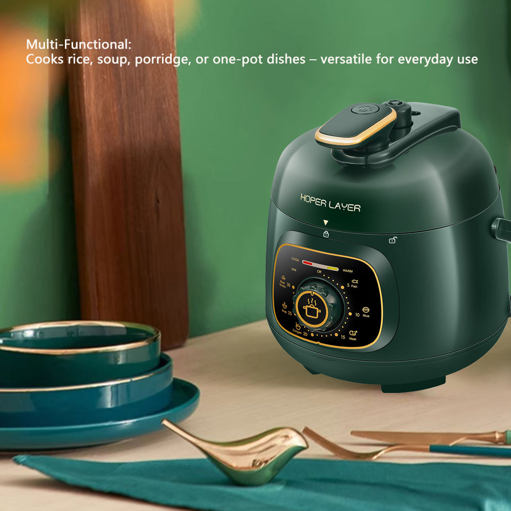 Hoper Layer Mini Electric Pressure Cooker – HL-MP160 3-Cup Small Rice Cooker 7
