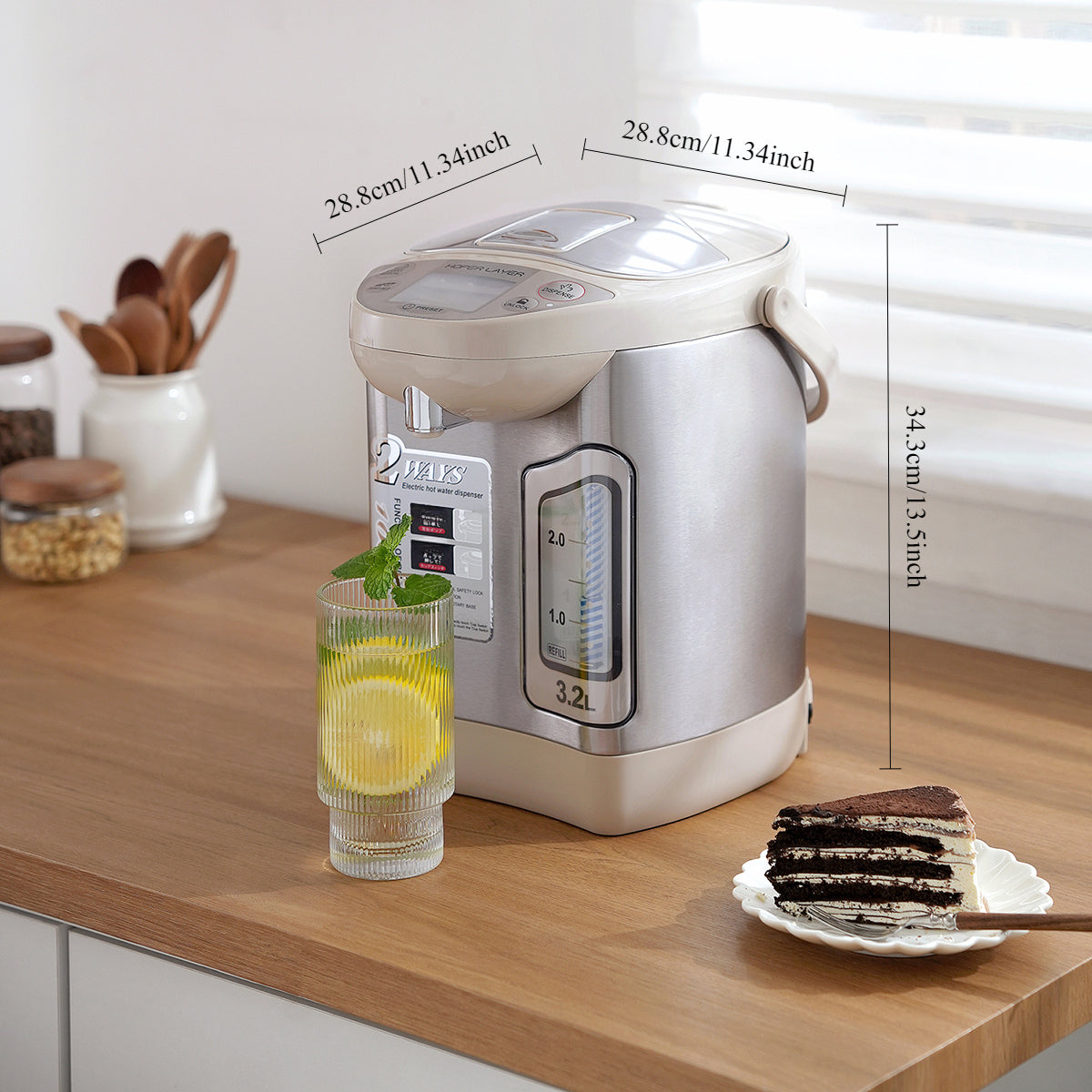 Hoper Layer 3.2L Electric Hot Water Dispenser LED Display AU Model with SAA Certification 3