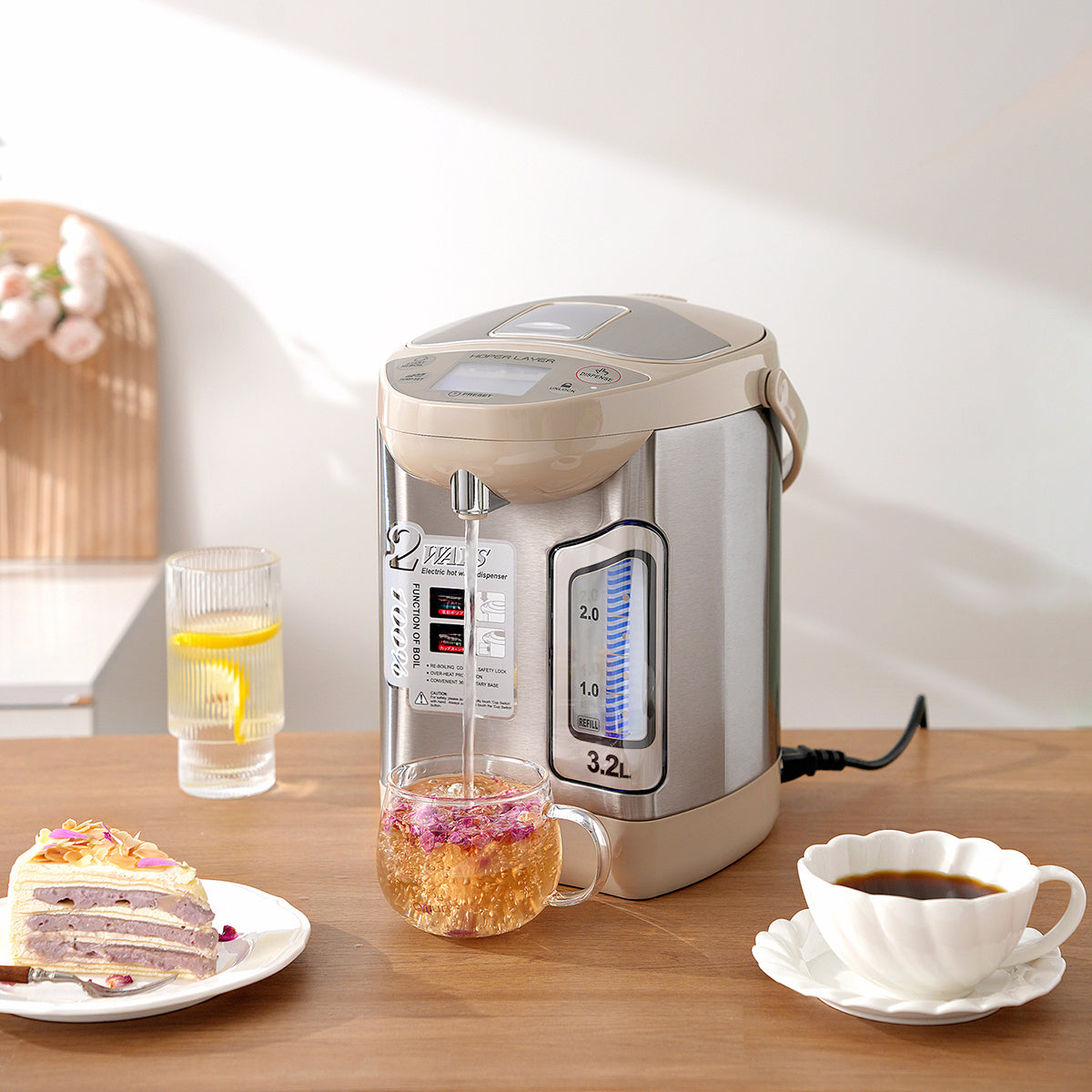 Hoper Layer 3.2L Electric Hot Water Dispenser LED Display AU Model with SAA Certification 8