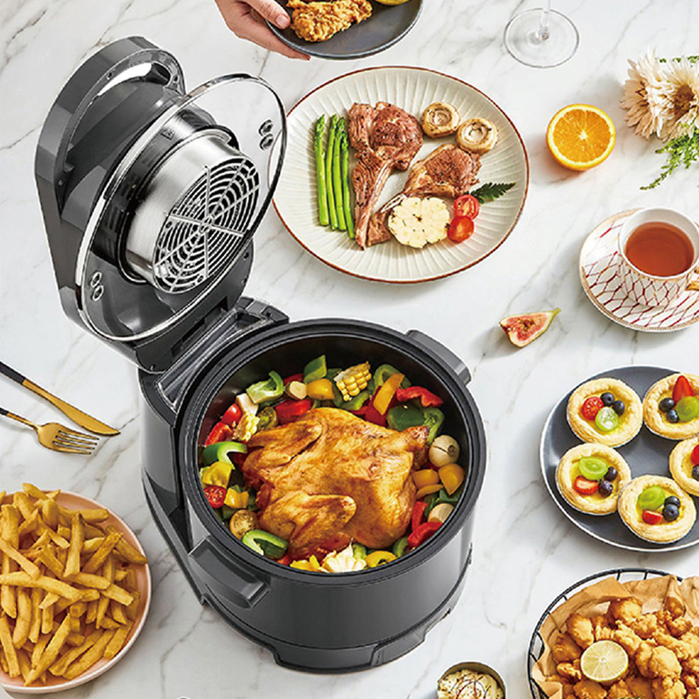 Hoper Layer Multi-functional 2 in 1 air fryer & smokeless BBQ grill  KZ-50 3