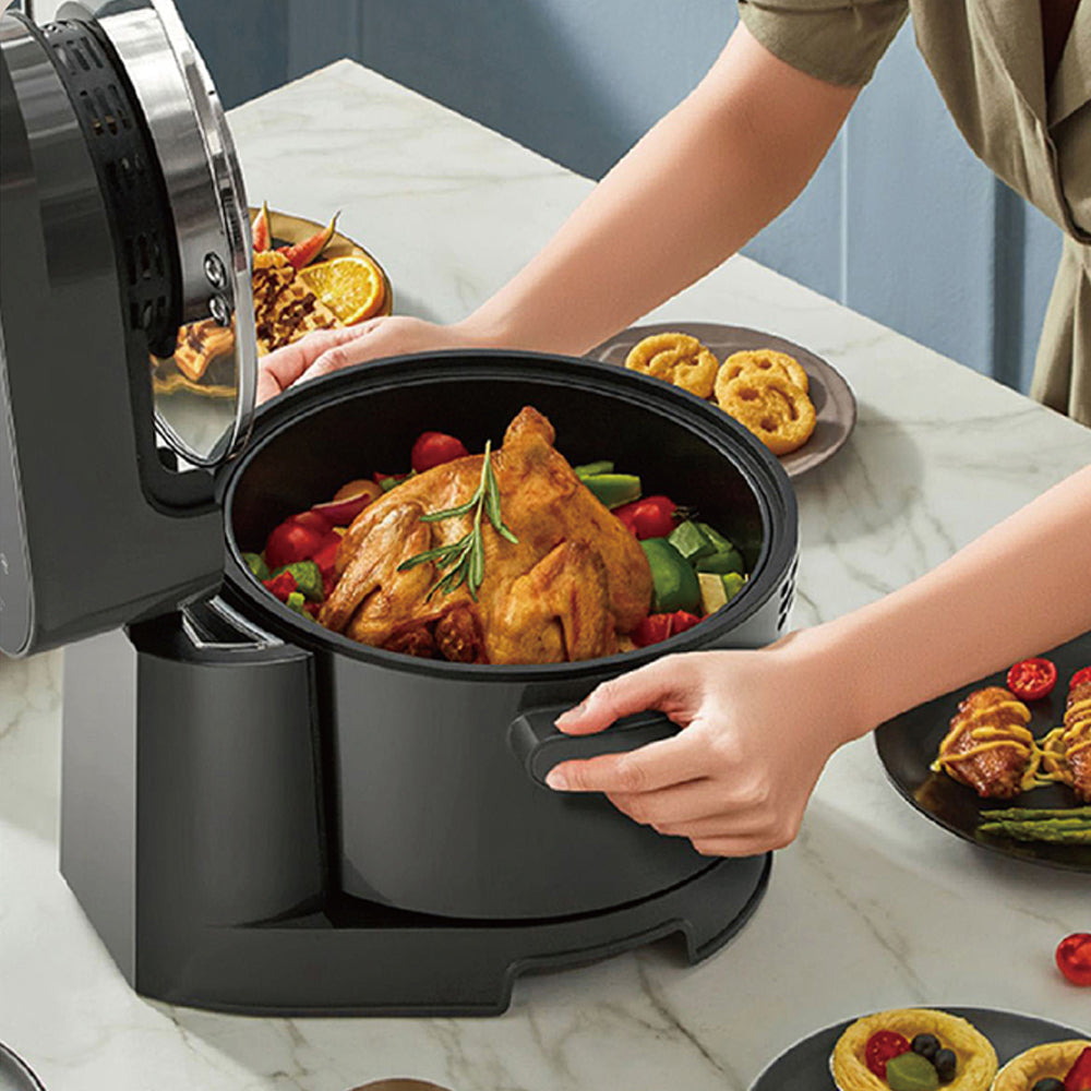 Hoper Layer Multi-functional 2 in 1 air fryer & smokeless BBQ grill  KZ-50 4