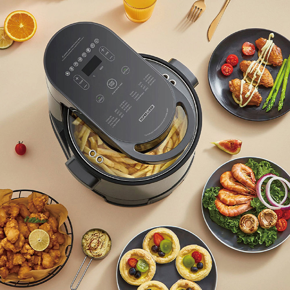 Hoper Layer Multi-functional 2 in 1 air fryer & smokeless BBQ grill  KZ-50 5