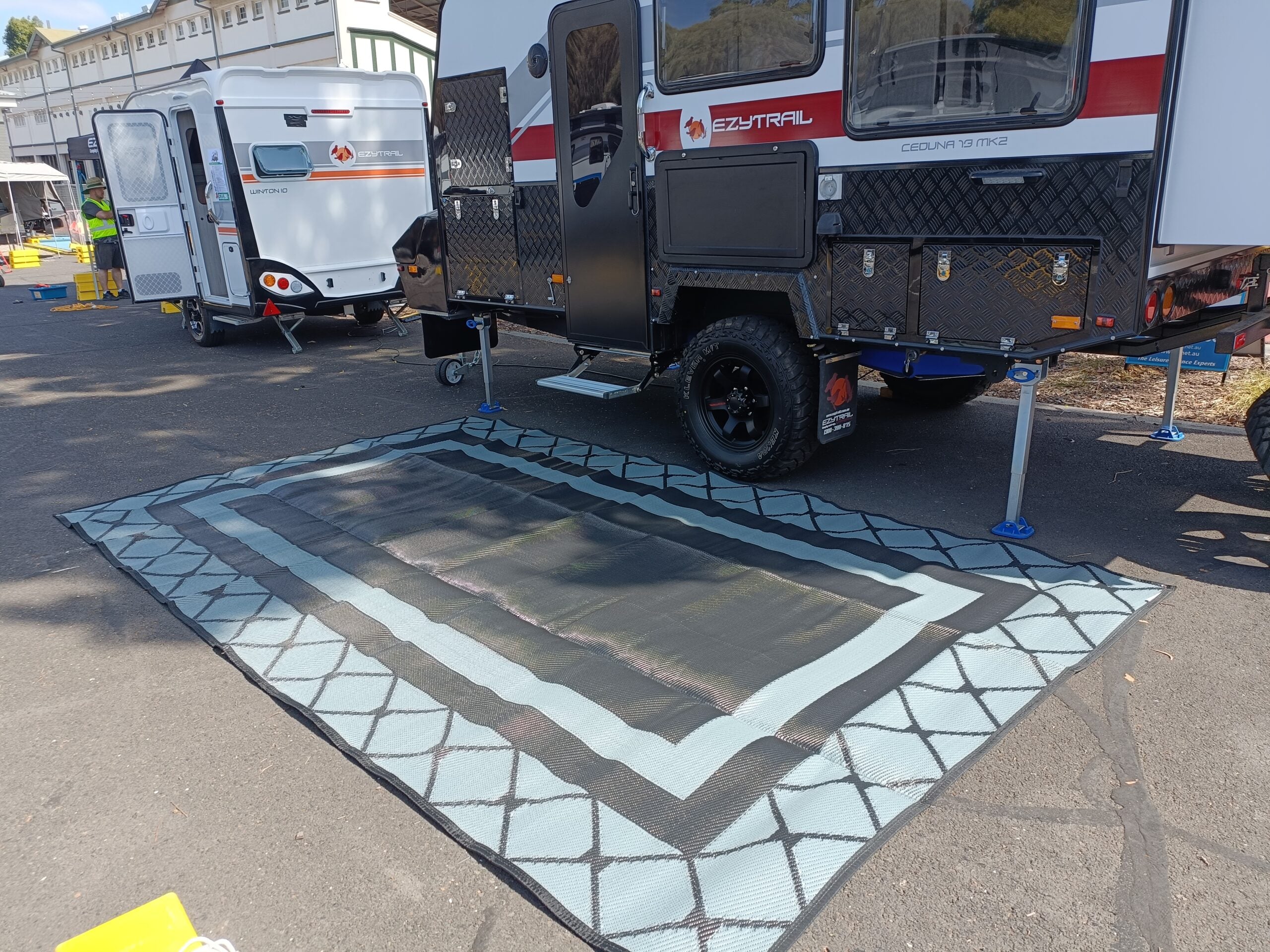 Alfresco 3m x 1.8m recycled poly mat 5