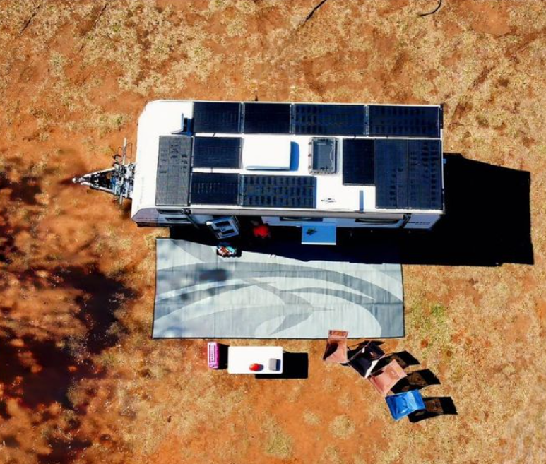 Swish Grey 4m x 2.4m recycled poly mat 3