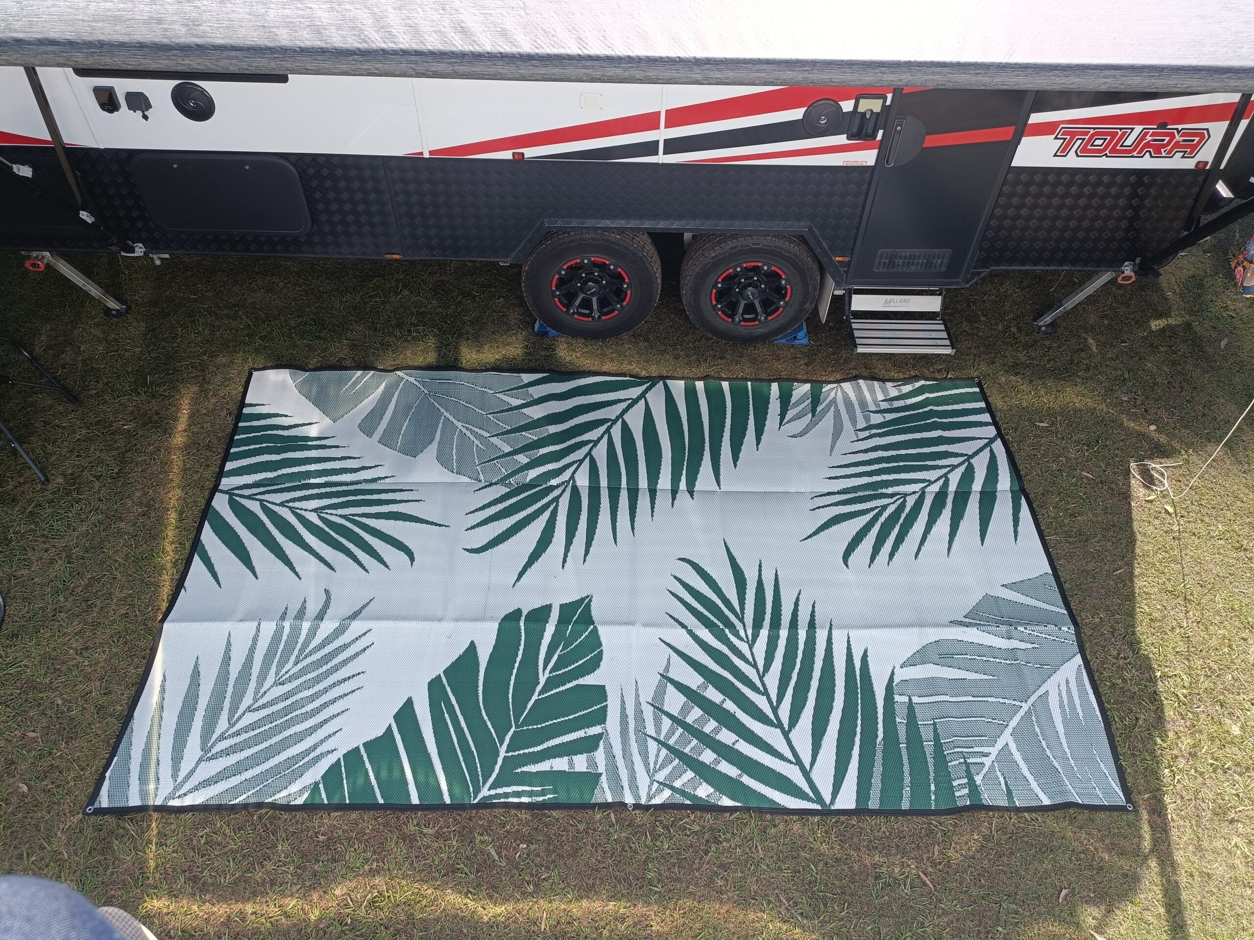 Tropical 3m x 1.8m recycled poly mat 7