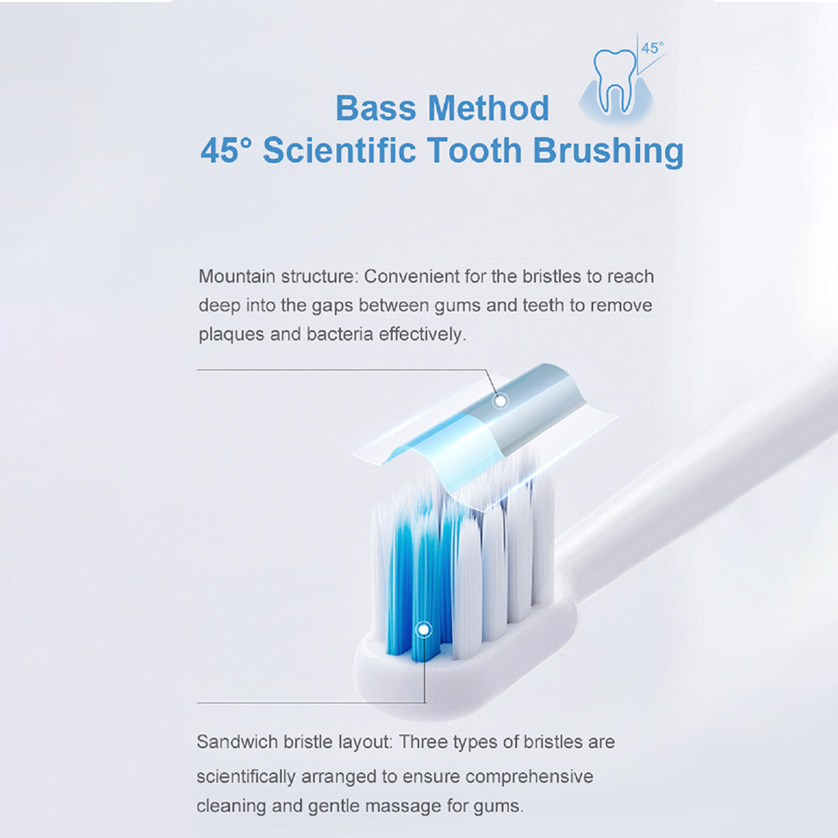 DR.BEI Sonic Electric Toothbrush Rechargeable Waterproof Wireless Portable Ultrasonic Whitening Toothbrush 6