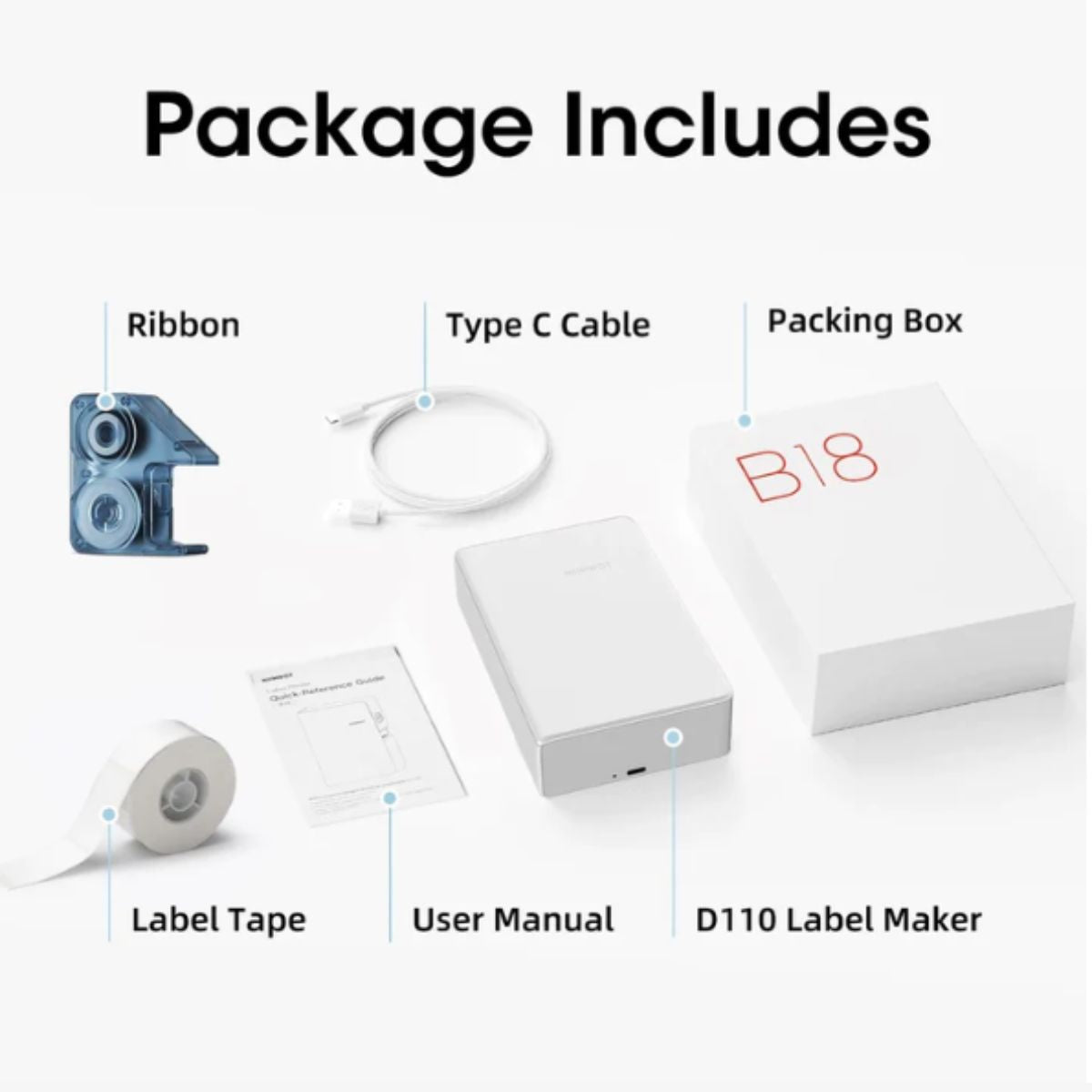 Niimbot B18 Portable Bluetooth Label Printer 7