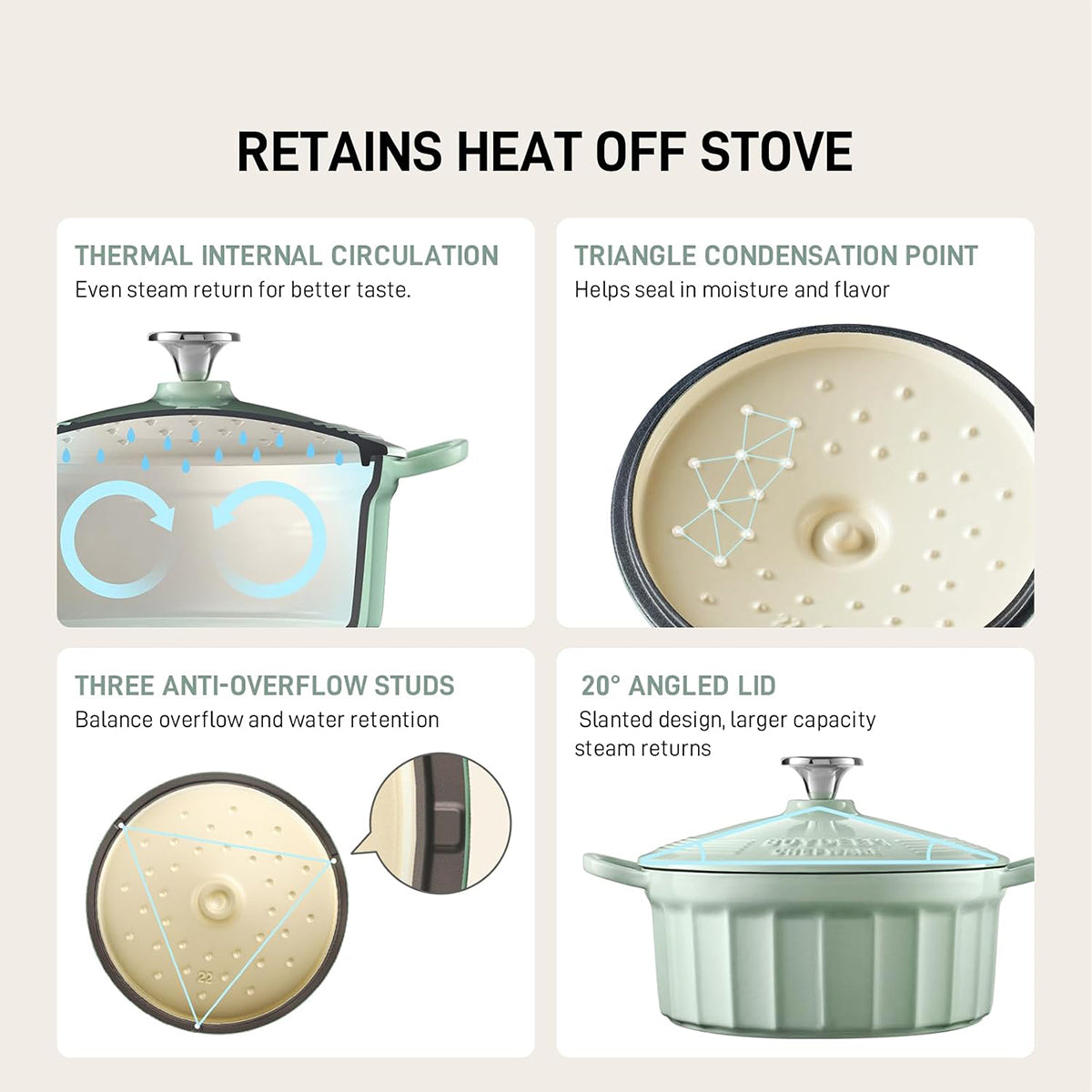 BUYDEEM CP521 Enameled Cast-Iron Dutch Oven 3