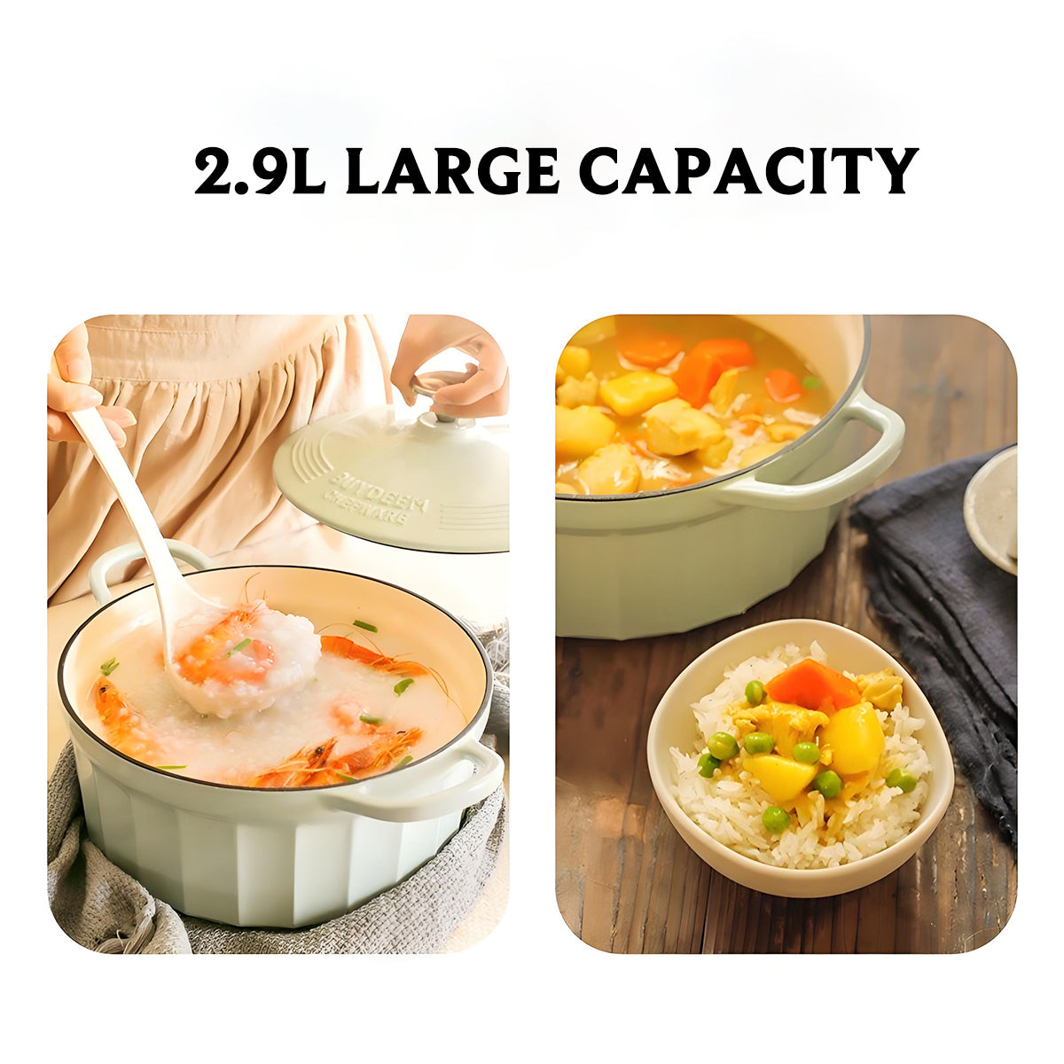 BUYDEEM CP521 Enameled Cast-Iron Dutch Oven 4