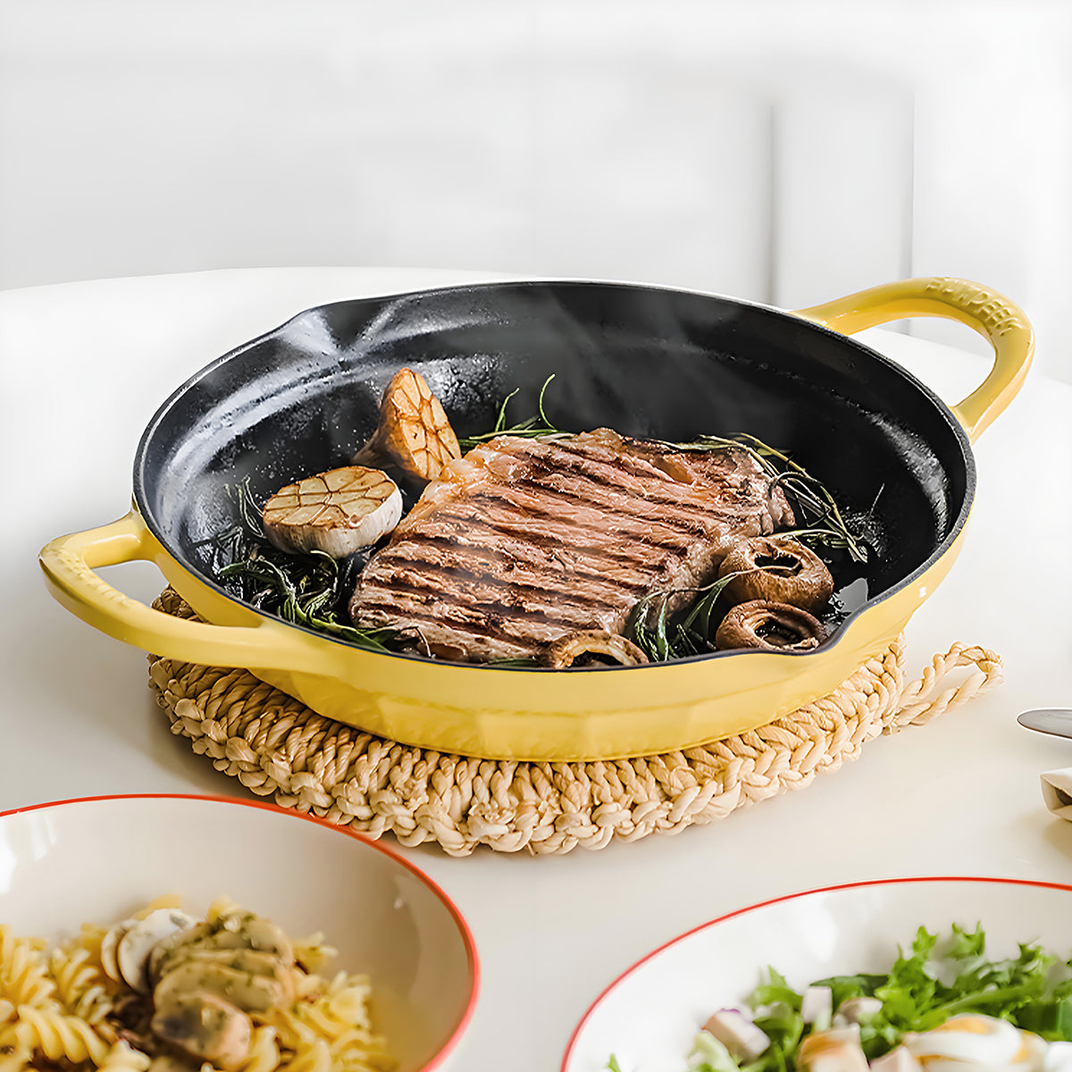 BUYDEEM CP553 Enameled Cast Iron Grill Pan 4