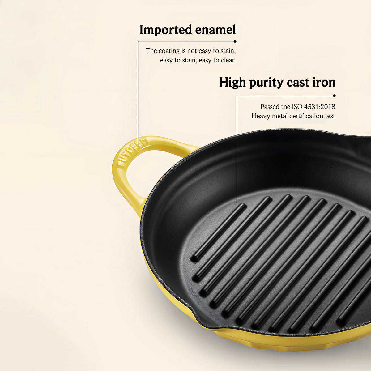 BUYDEEM CP553 Enameled Cast Iron Grill Pan 6