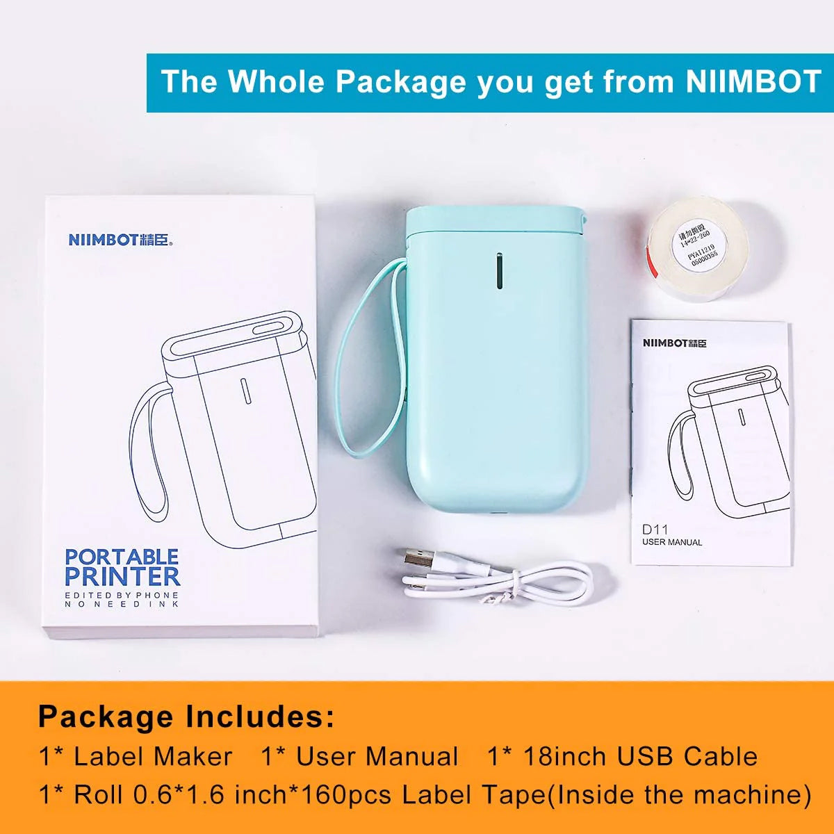 Niimbot D11 Protable Wireless Connection Label Printer Green 5