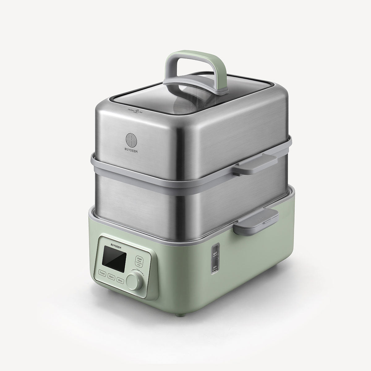 BUYDEEM Double Tier 10L Electric One Touch Digital Multifunctional Food Steamer 3