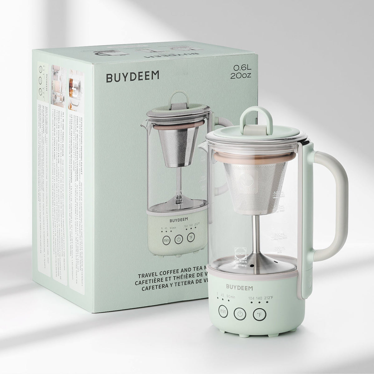 BUYDEEM Mini Multi-function Tea/Coffee Maker K32 600ml 6