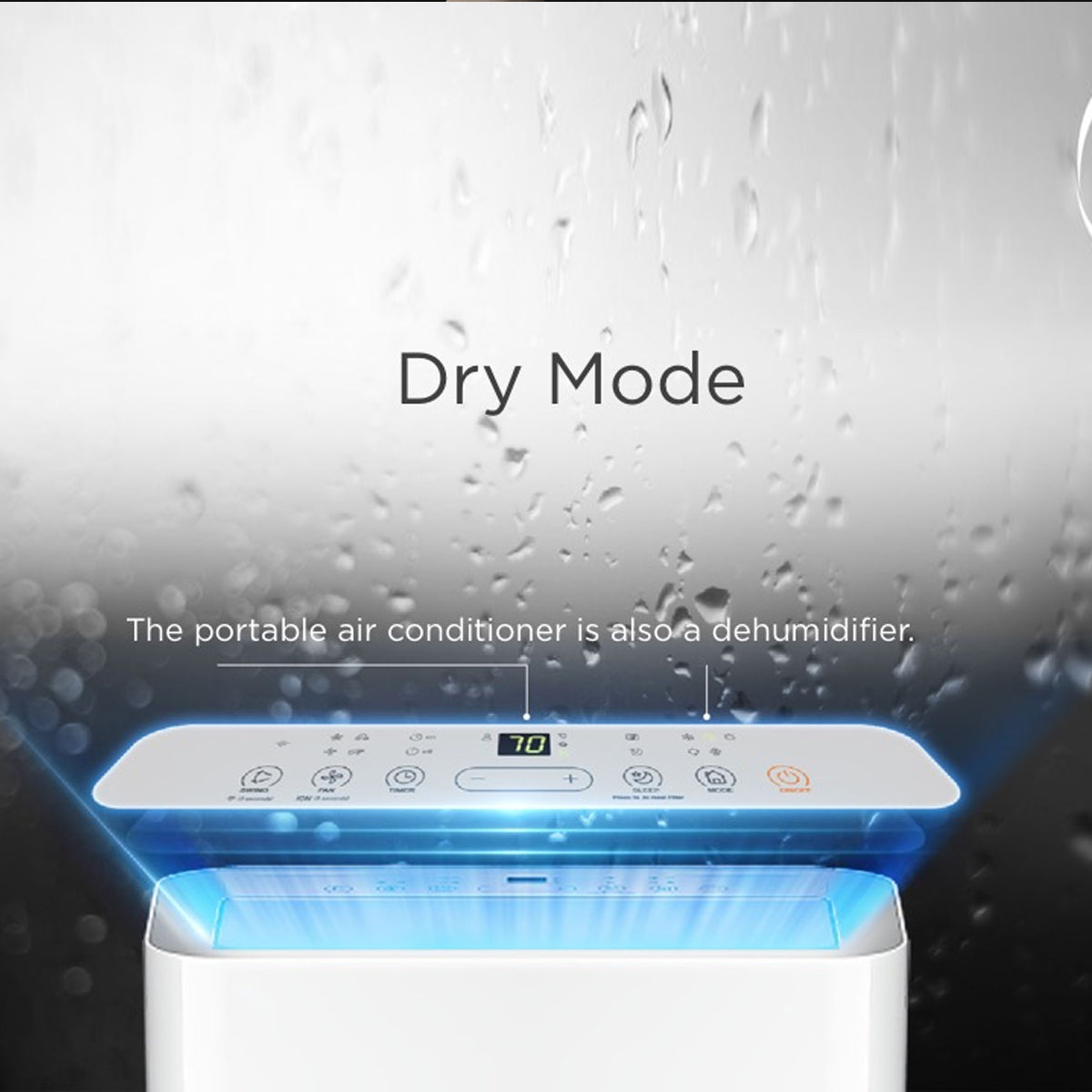 Midea 4.0KW 3in1 Portable Air Conditioner Dehumidifier with Cooling Drying and Sleeping Mode 3