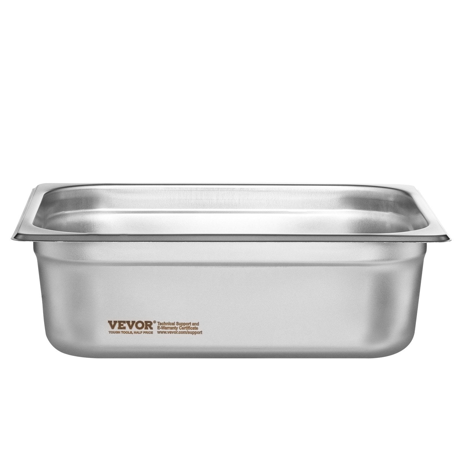 VEVOR 8 Pack Hotel Pans, 1/2 Size Anti-Jam Steam Pan with Lid, 0.8mm Thick Stainless Steel Steam Table Pan, 4-Inch Deep Commercial Table Pan, Catering Storage Food Pan, for Industrial & Scientific 11
