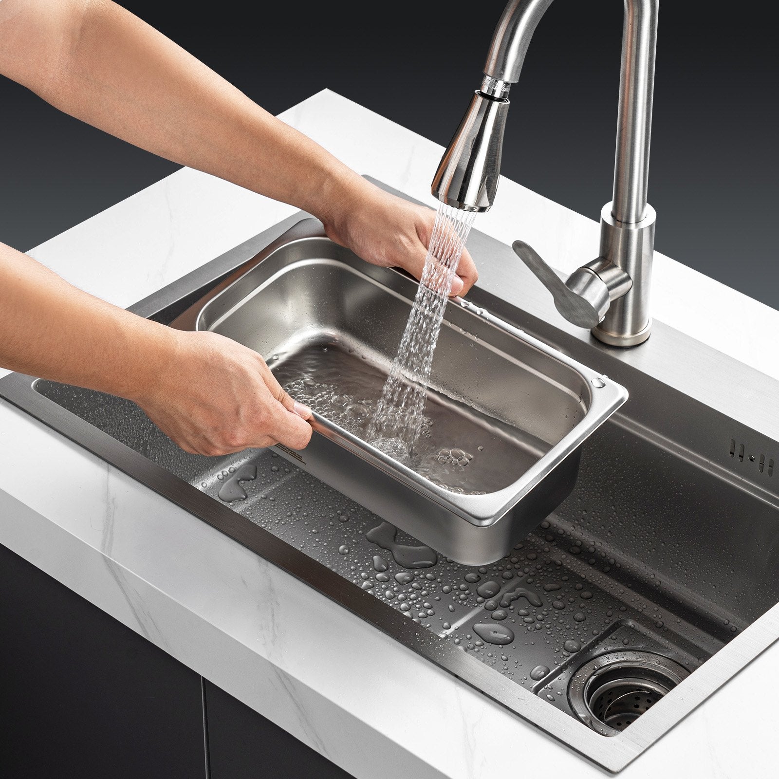 VEVOR 8 Pack Hotel Pans, 1/3 Size Anti-Jam Steam Pan with Lid, 0.8mm Thick Stainless Steel Steam Table Pan, 6-Inch Deep Commercial Table Pan, Catering Storage Food Pan, for Industrial & Scientific 8