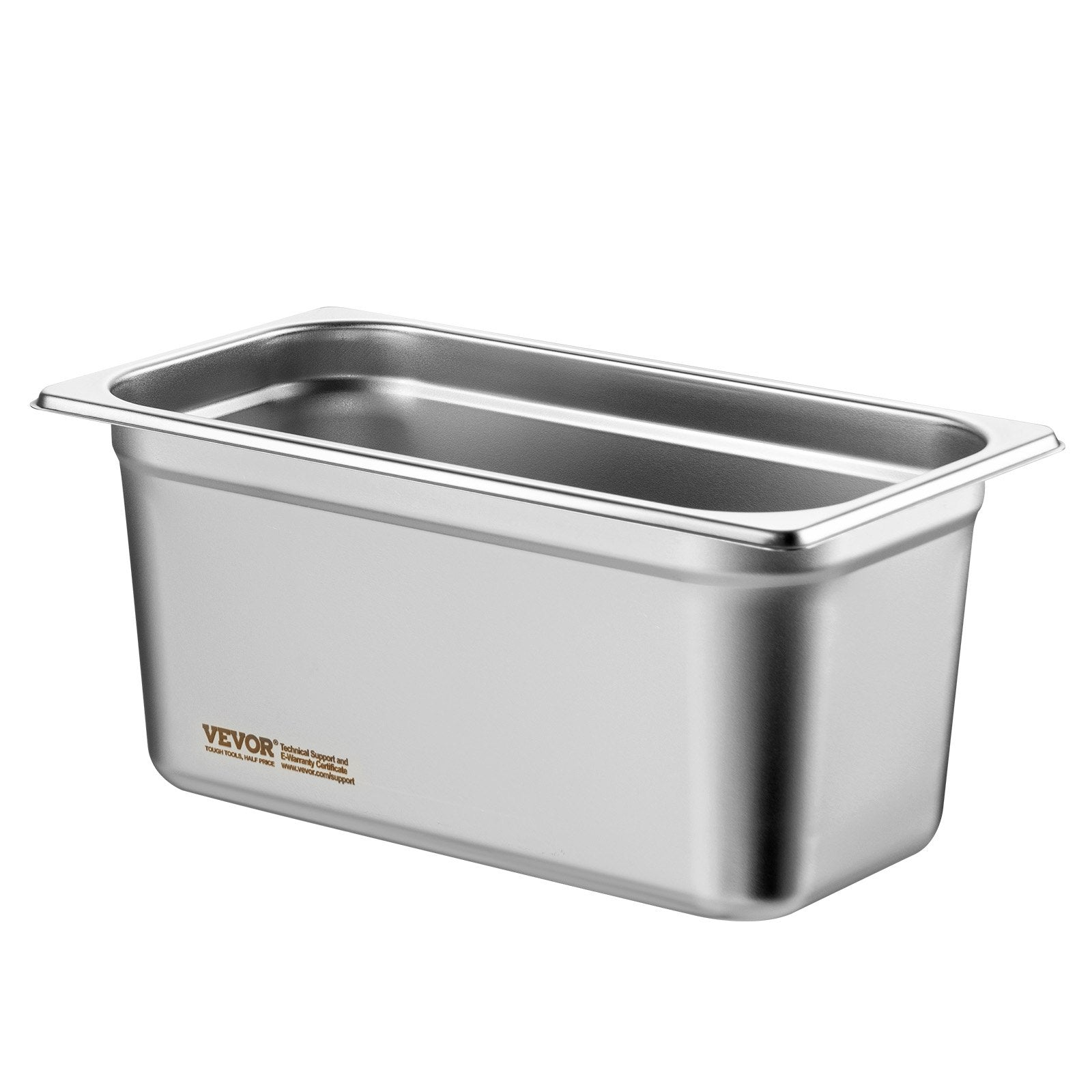 VEVOR 8 Pack Hotel Pans, 1/3 Size Anti-Jam Steam Pan with Lid, 0.8mm Thick Stainless Steel Steam Table Pan, 6-Inch Deep Commercial Table Pan, Catering Storage Food Pan, for Industrial & Scientific 10