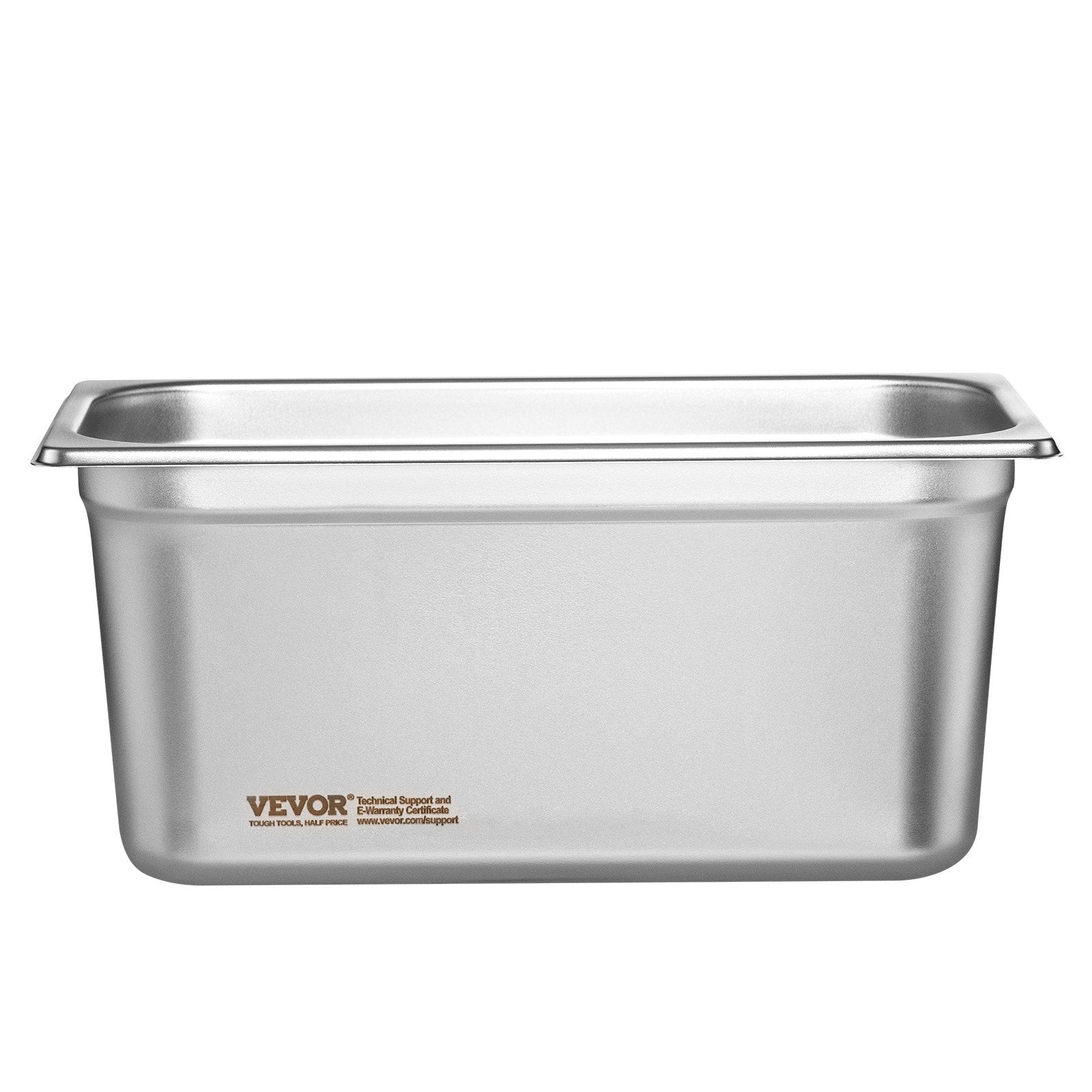 VEVOR 8 Pack Hotel Pans, 1/3 Size Anti-Jam Steam Pan with Lid, 0.8mm Thick Stainless Steel Steam Table Pan, 6-Inch Deep Commercial Table Pan, Catering Storage Food Pan, for Industrial & Scientific 11