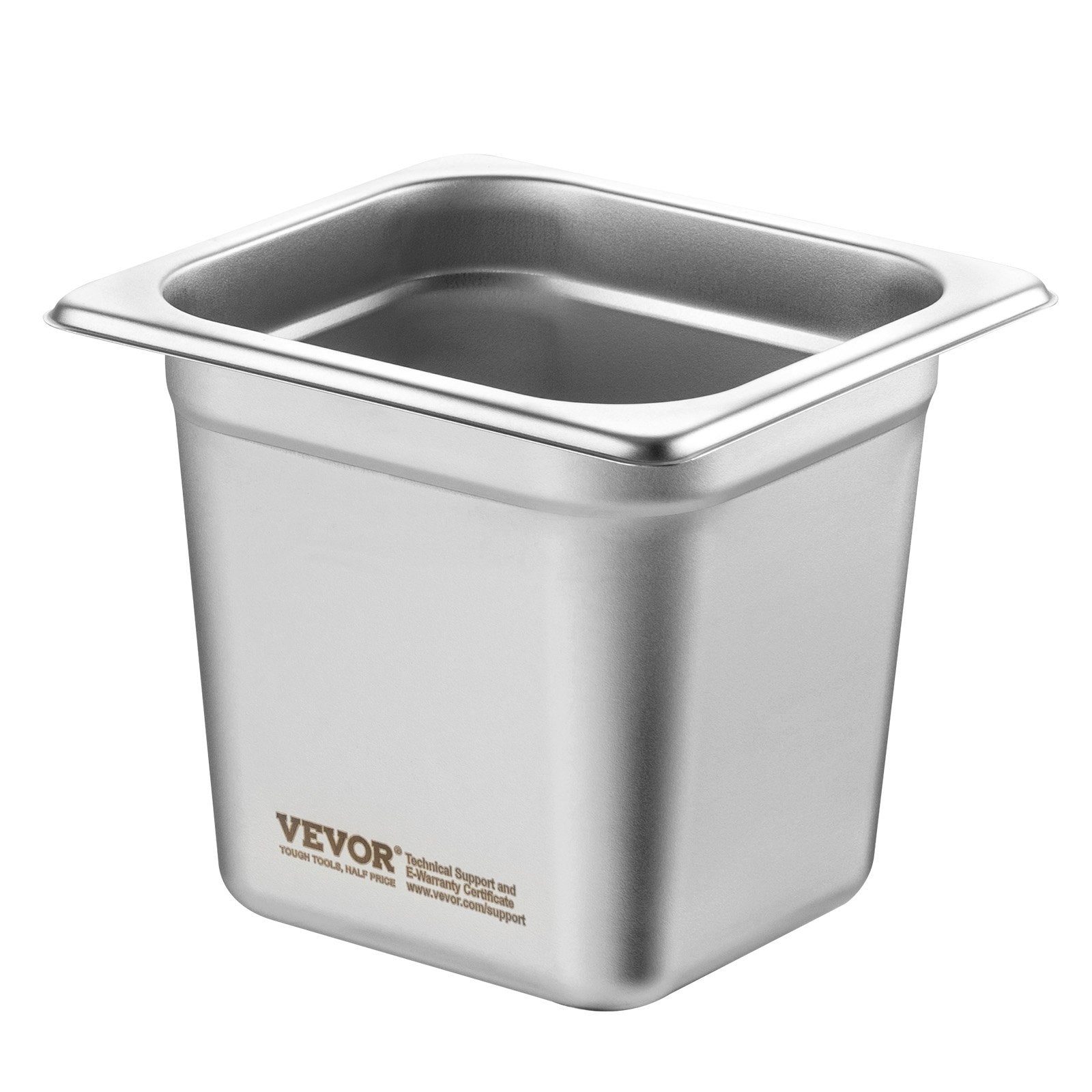 VEVOR 6 Pack Hotel Pans, 1/6  Size Anti-Jam Steam Pan, 0.8mm Thick Stainless Steel Restaurant Steam Table Pan, 6-Inch Deep Commercial Table Pan, Catering Storage Food Pan, for Industrial & Scientific 10