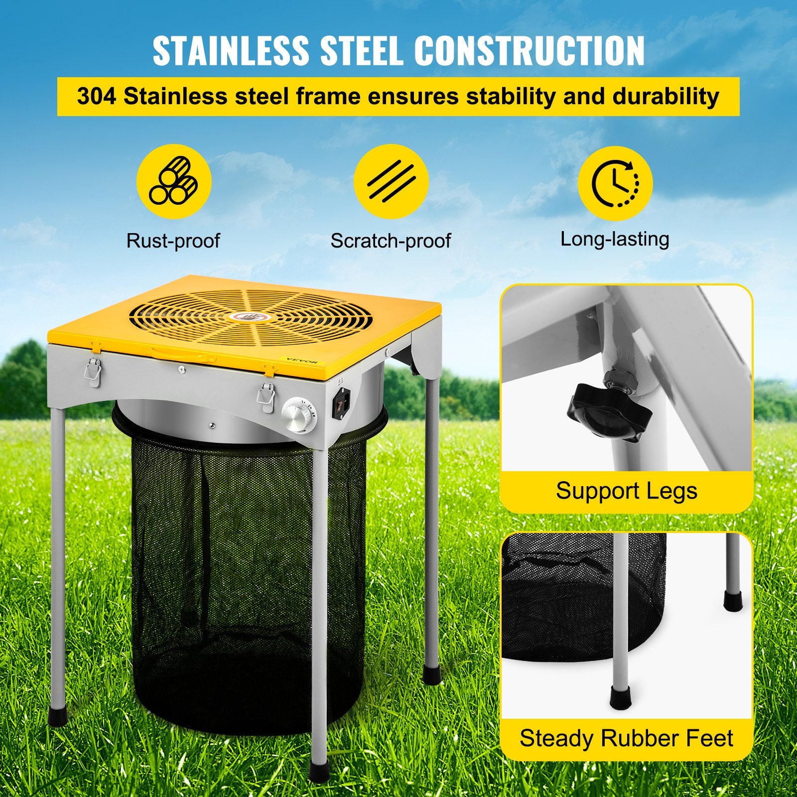 VEVOR Automatic Bud Trimmer, 18" Electric Trimmer, Stainless Steel Leaf Bud Automatic Hydroponic with High-Speed Blade Trim, Three Speed Strong Durable Bud Trimmer Leaves Fall into Included Bag 5