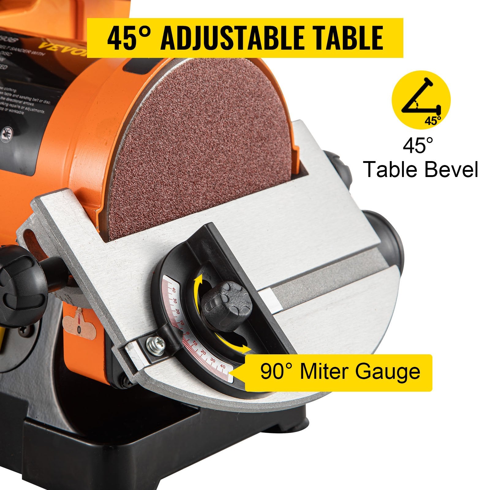 VEVOR Belt Sander 300W Grinder Sander 1 x 30 Inch Electric Belt & Disc Sander 2950 RPM Variable Speed (300W) 3