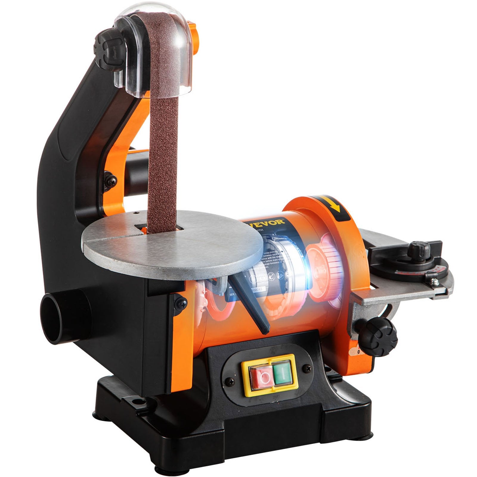 VEVOR Belt Sander 300W Grinder Sander 1 x 30 Inch Electric Belt & Disc Sander 2950 RPM Variable Speed (300W) 10