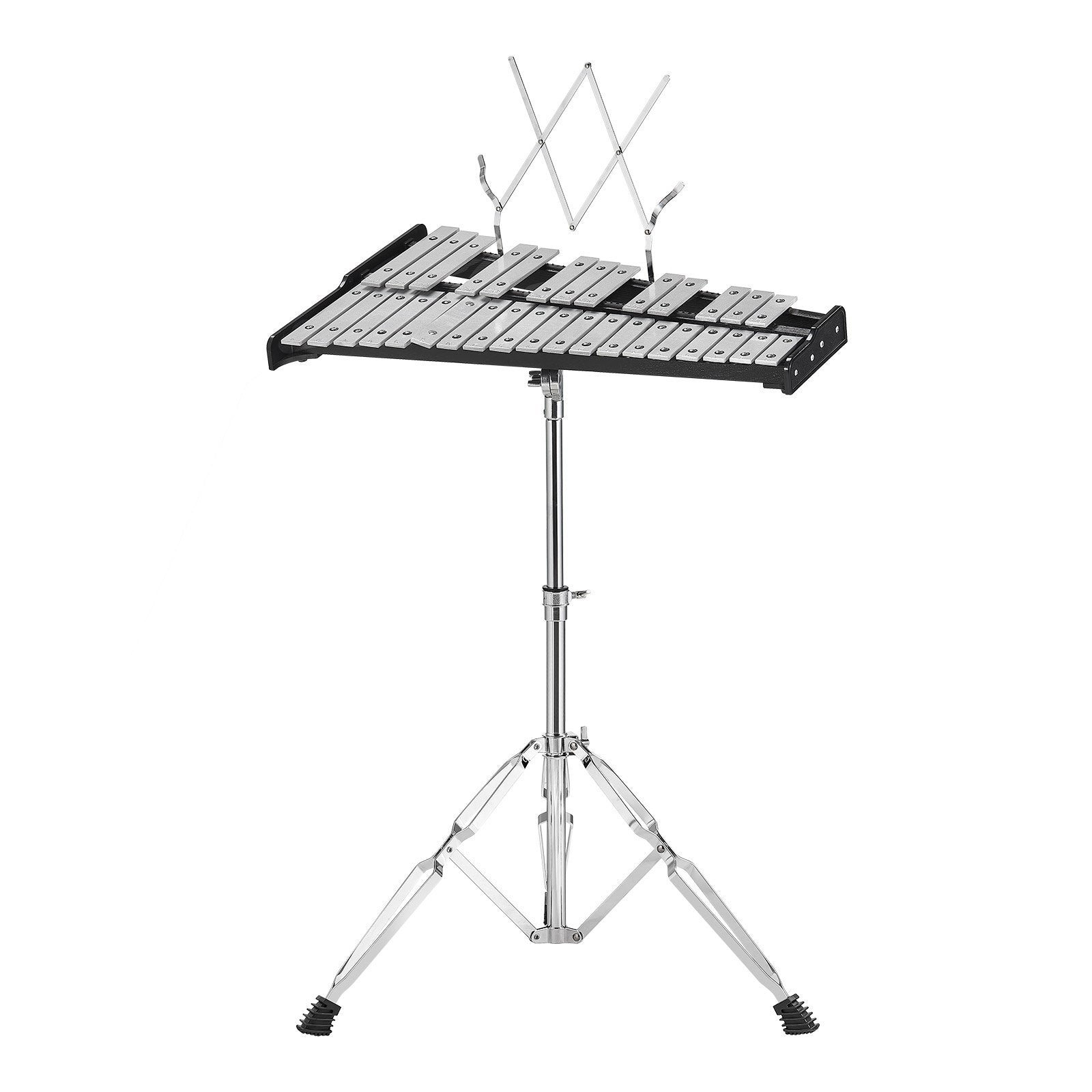 VEVOR 32 Note Glockenspiel Xylophone Bell Kit, Professional Percussion Instrument Set with Mallets, Drum Sticks, Music Stand, Adjustable Stand and Carrying Bag for Students & Adults 10
