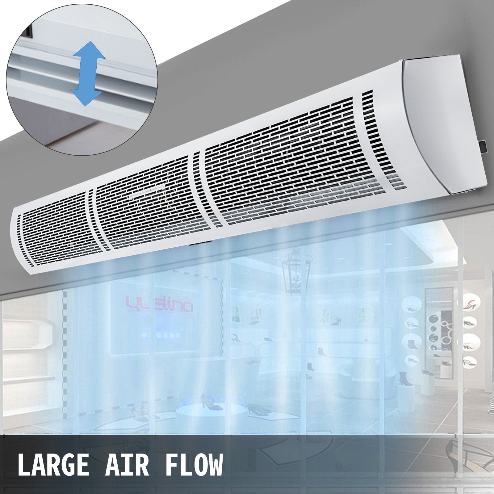 Vevor Air Curtain Door Air Curtain, 3 Adjustable Speeds 60-Inch Air Curtain Commercial 4