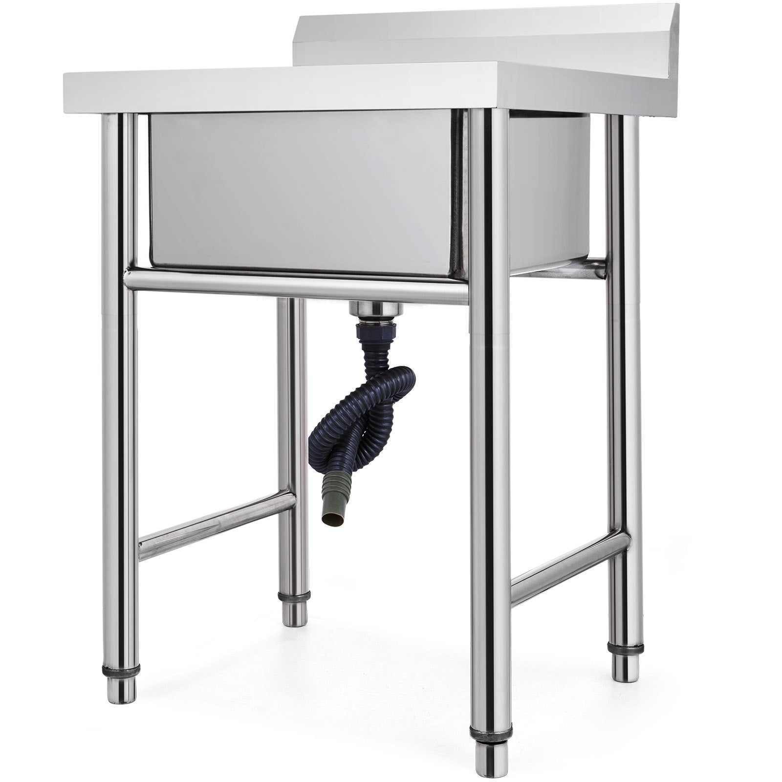 VEVOR Handmade Sink Non-magnetic Stainless Steel Kitchen Sink Hand Made 1 Compartment 44.4 x 41.9 x 25.4 cm Capacity Huge Tub Sink for Farmhouse Cafe Shop Hospital 11