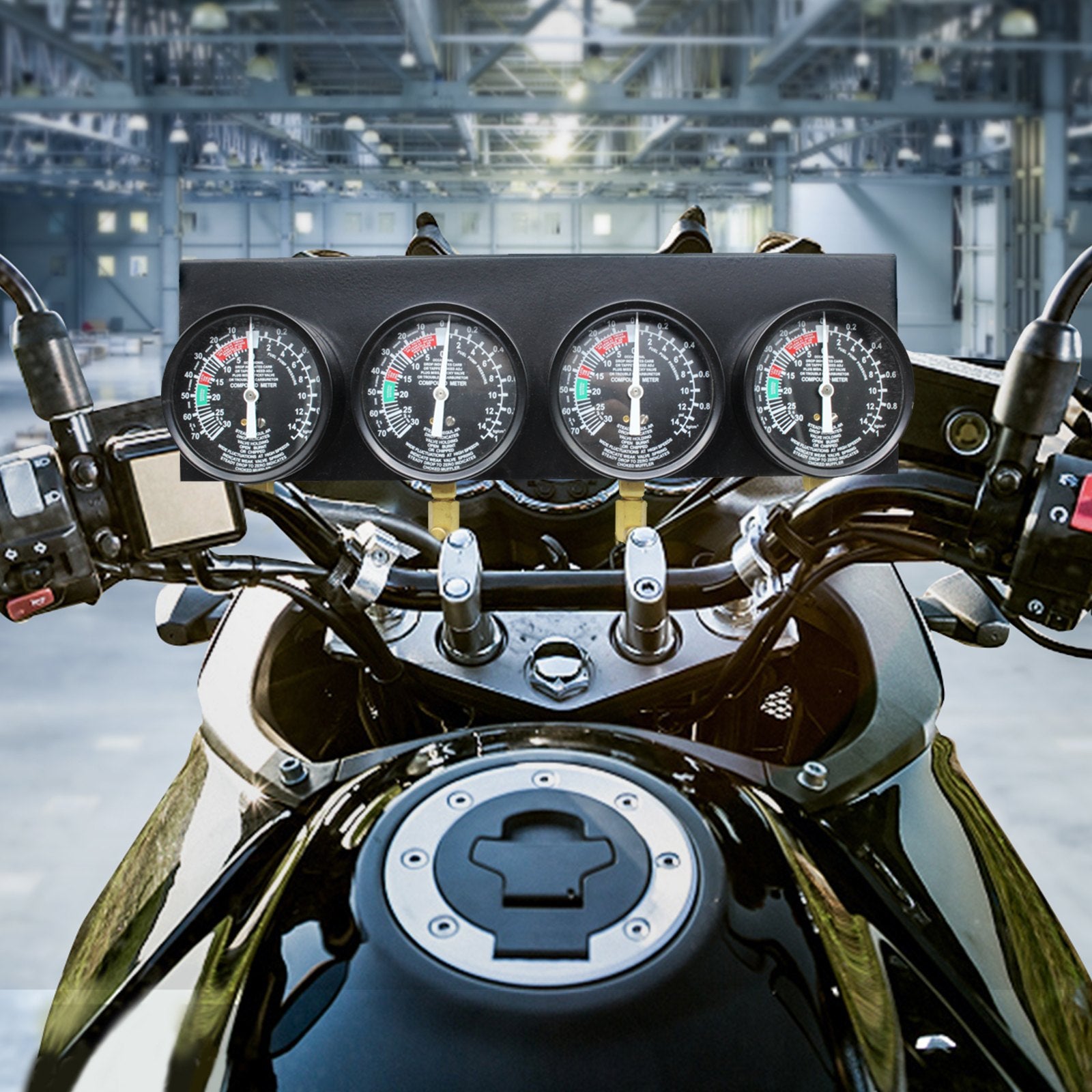 VEVOR Fuel Vacuum Carburetor Synchronize Tool Kit Fuel Vacuum Carburetor Synchronizer carb sync Gauge Set with Rubber Hose 8