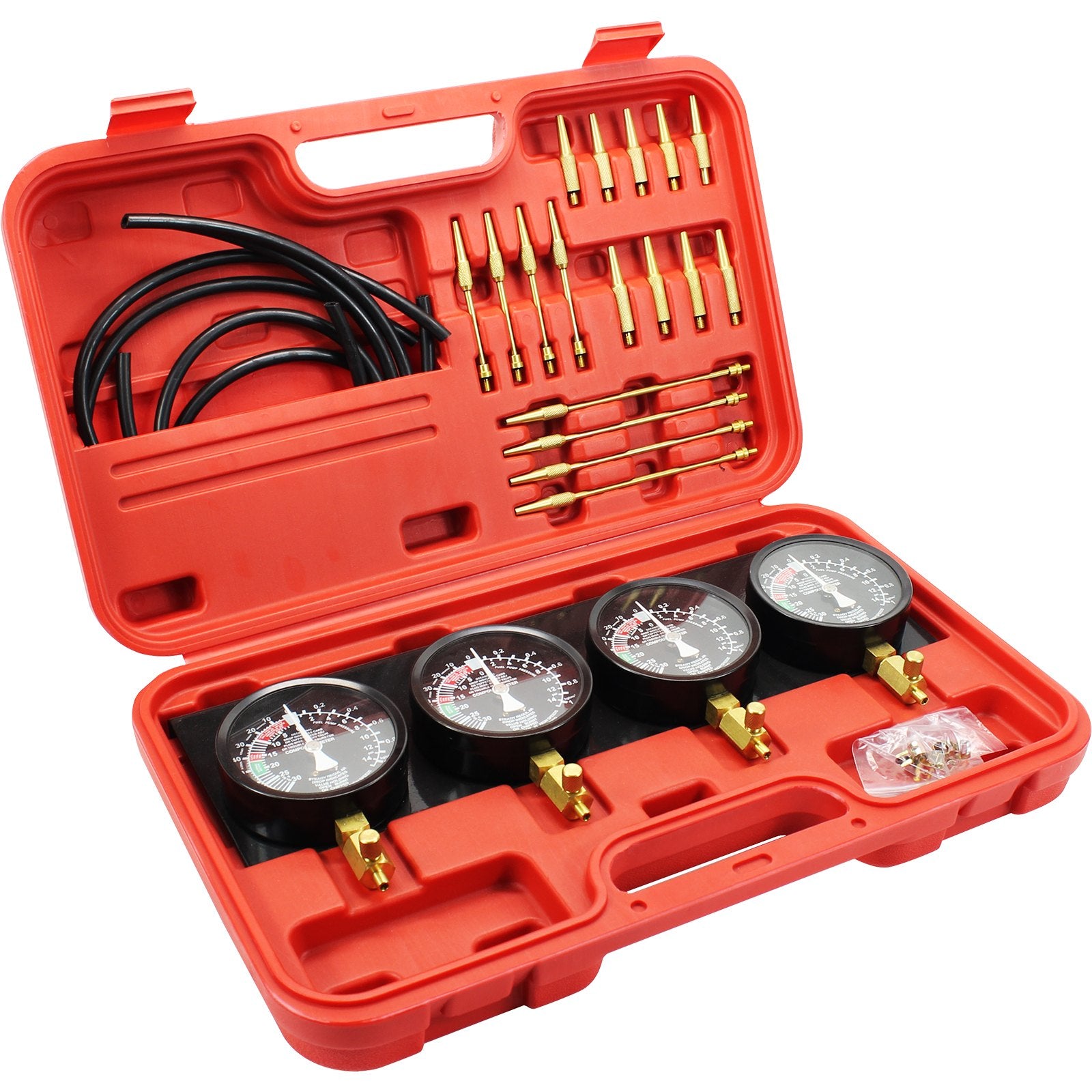 VEVOR Fuel Vacuum Carburetor Synchronize Tool Kit Fuel Vacuum Carburetor Synchronizer carb sync Gauge Set with Rubber Hose 11