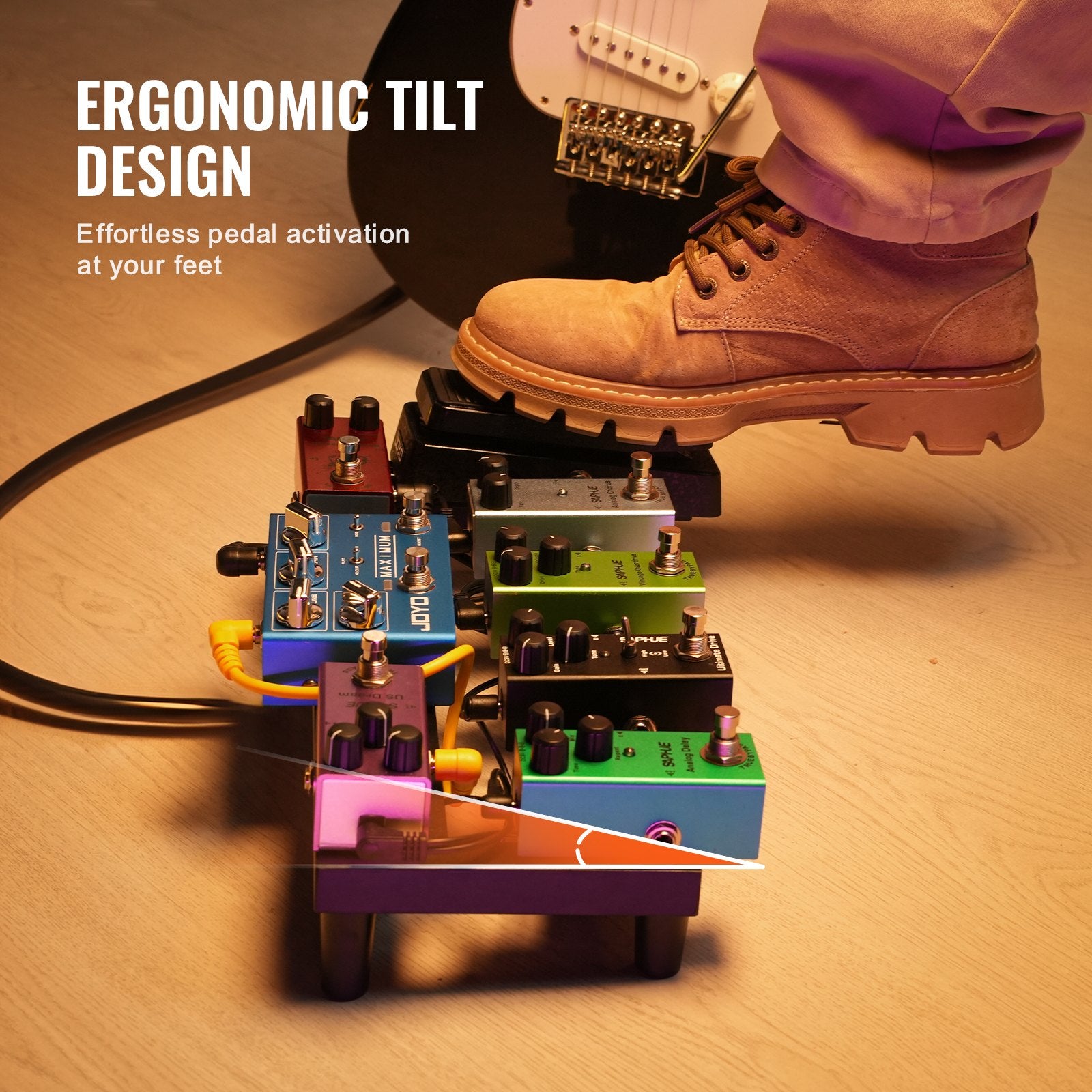 VEVOR Guitar Pedal Board, 15'' x 5.7'', Aluminum Alloy 0.8 lbs Super Light Guitar Effects PedalBoard with Carry Bag High Quality Velcro Fixed Strap Shoulder Strap, Accommodate 4-6 Guitar Pedals, Small 3